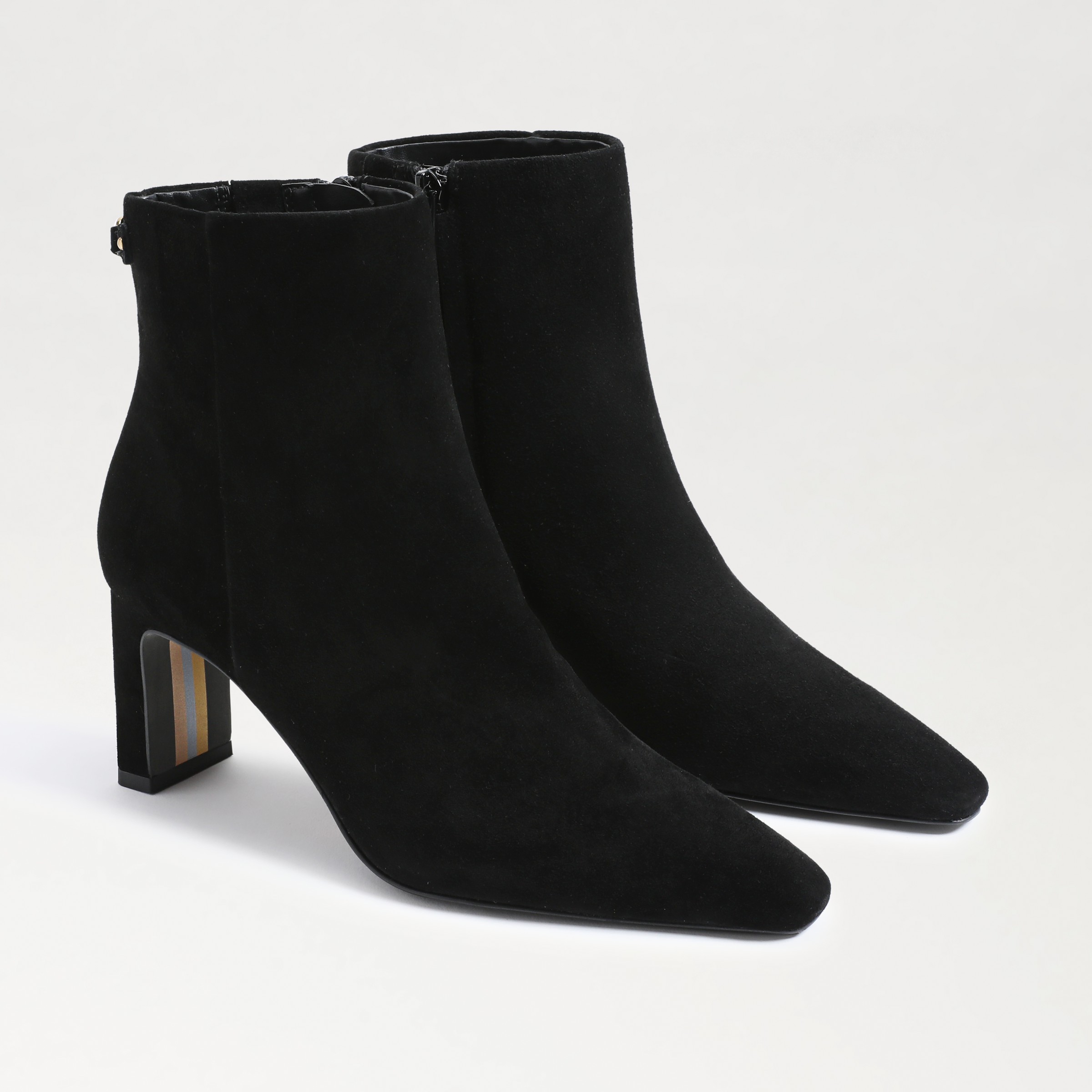 Sam Edelman Saige Ankle Bootie Black Suede In Black
