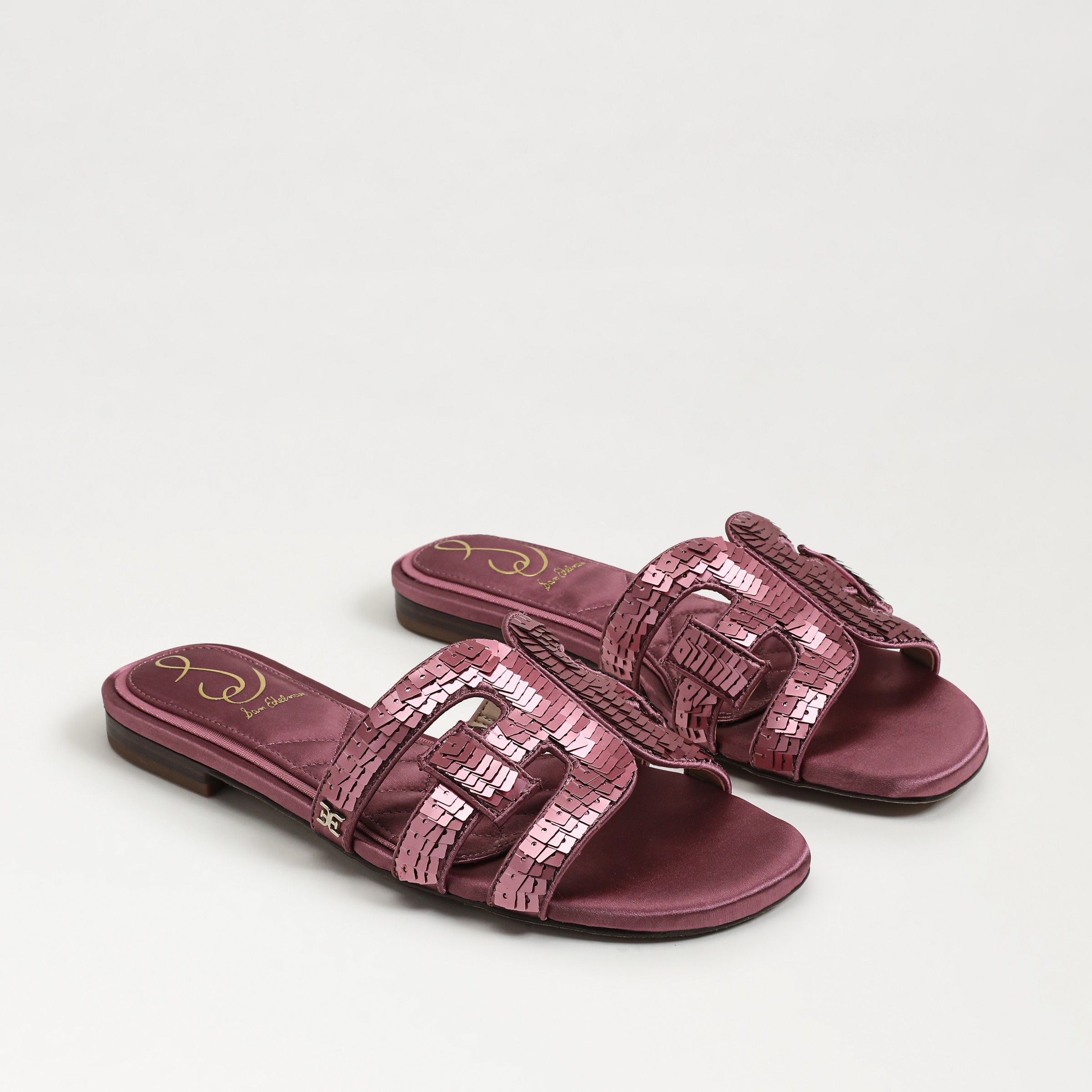 Sam Edelman Bay Glamour Slide Sandal Elderberry Fabric In Purple