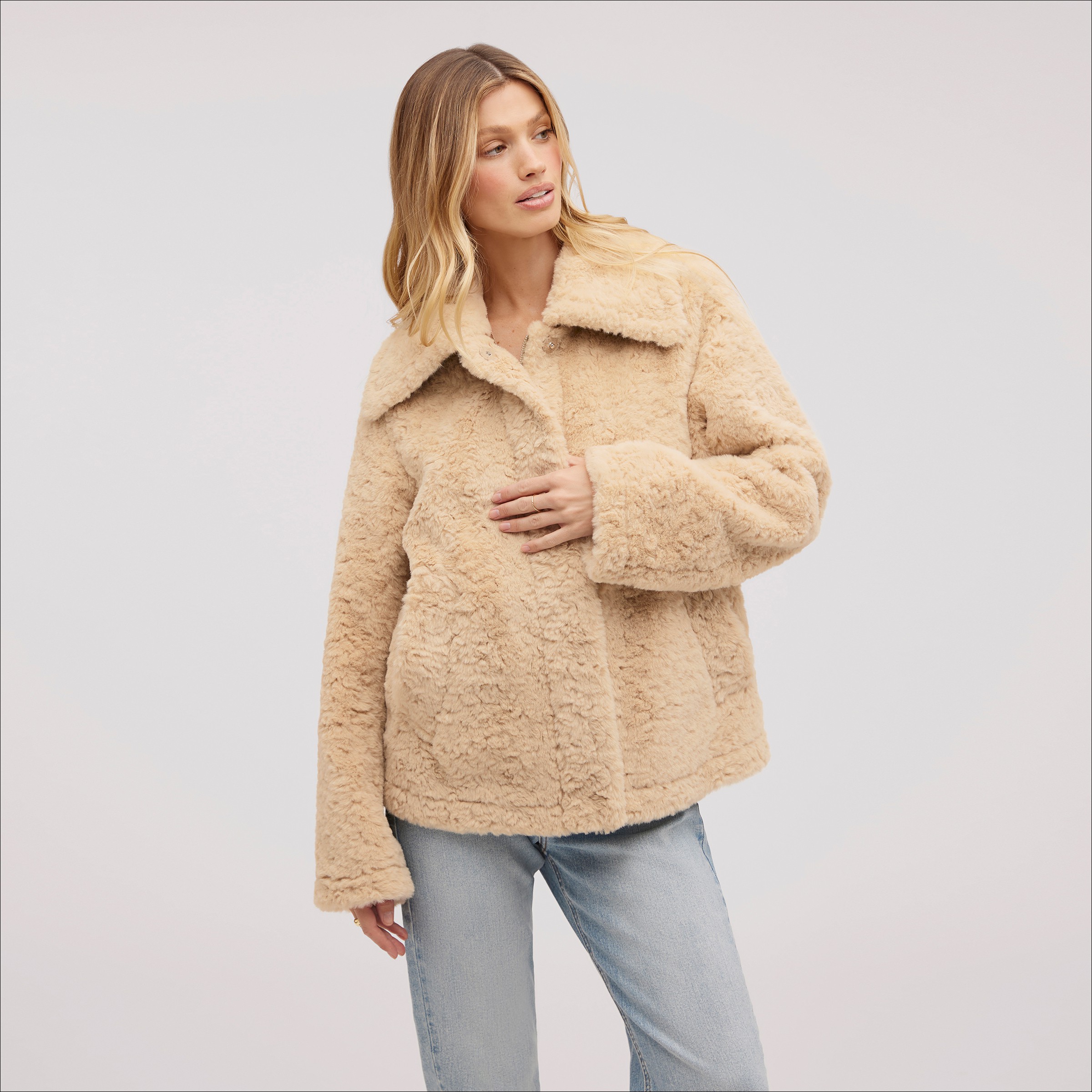 Discount NWT! Sam Edelman Hooded Faux Shearling Teddy Coat XL