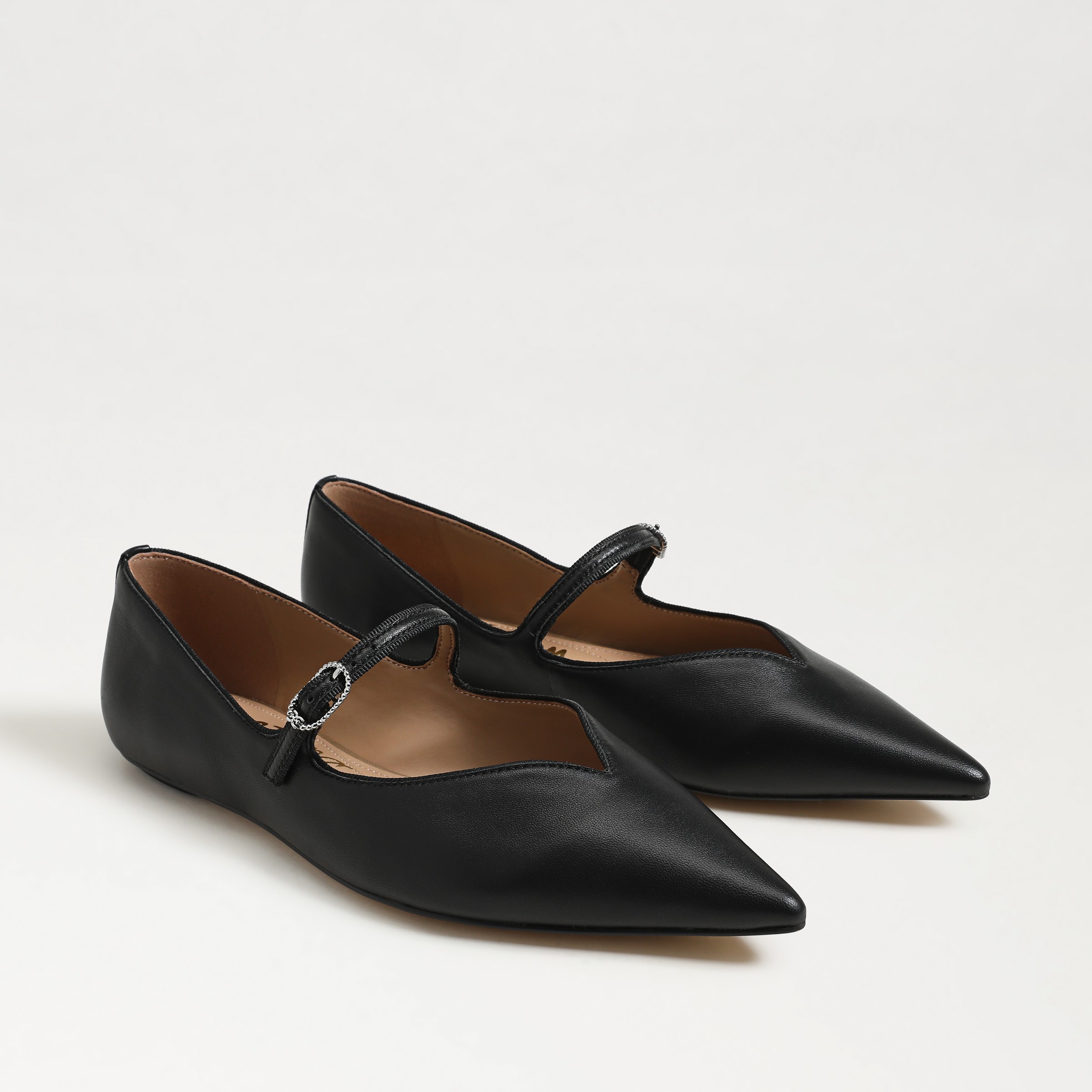 Sam Edelman Noa Mary Jane Pointed Toe Flat In Black