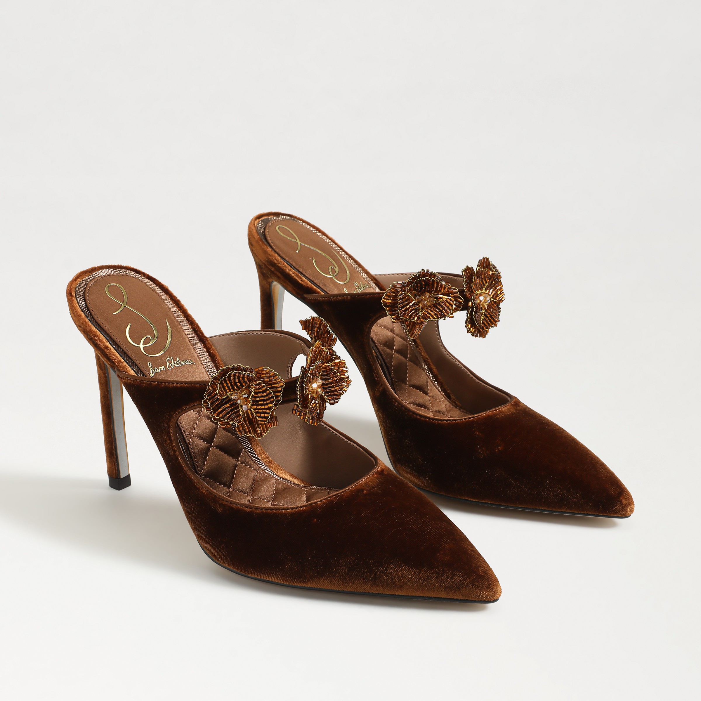 Sam Edelman Amelie Mule Pump Spiced Camel Brown In Brown