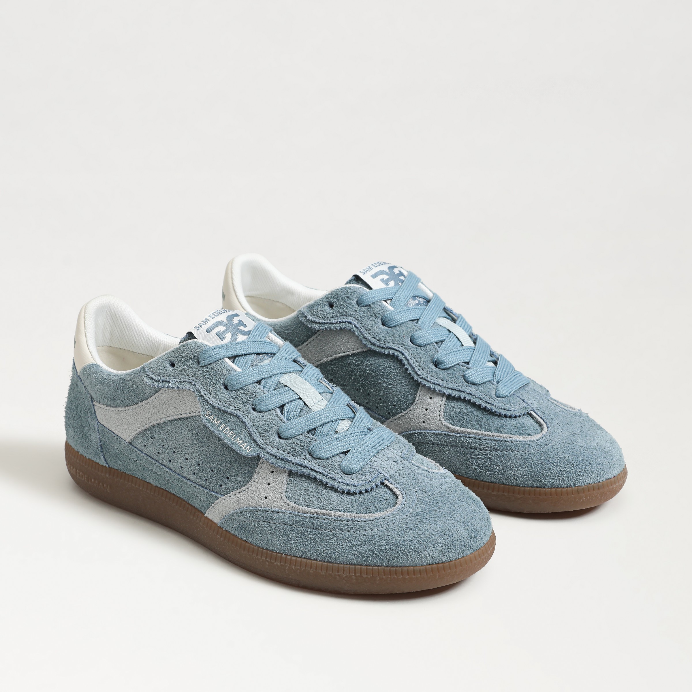 Sam Edelman Kallen Sneaker Coastal Blue Suede In Blue