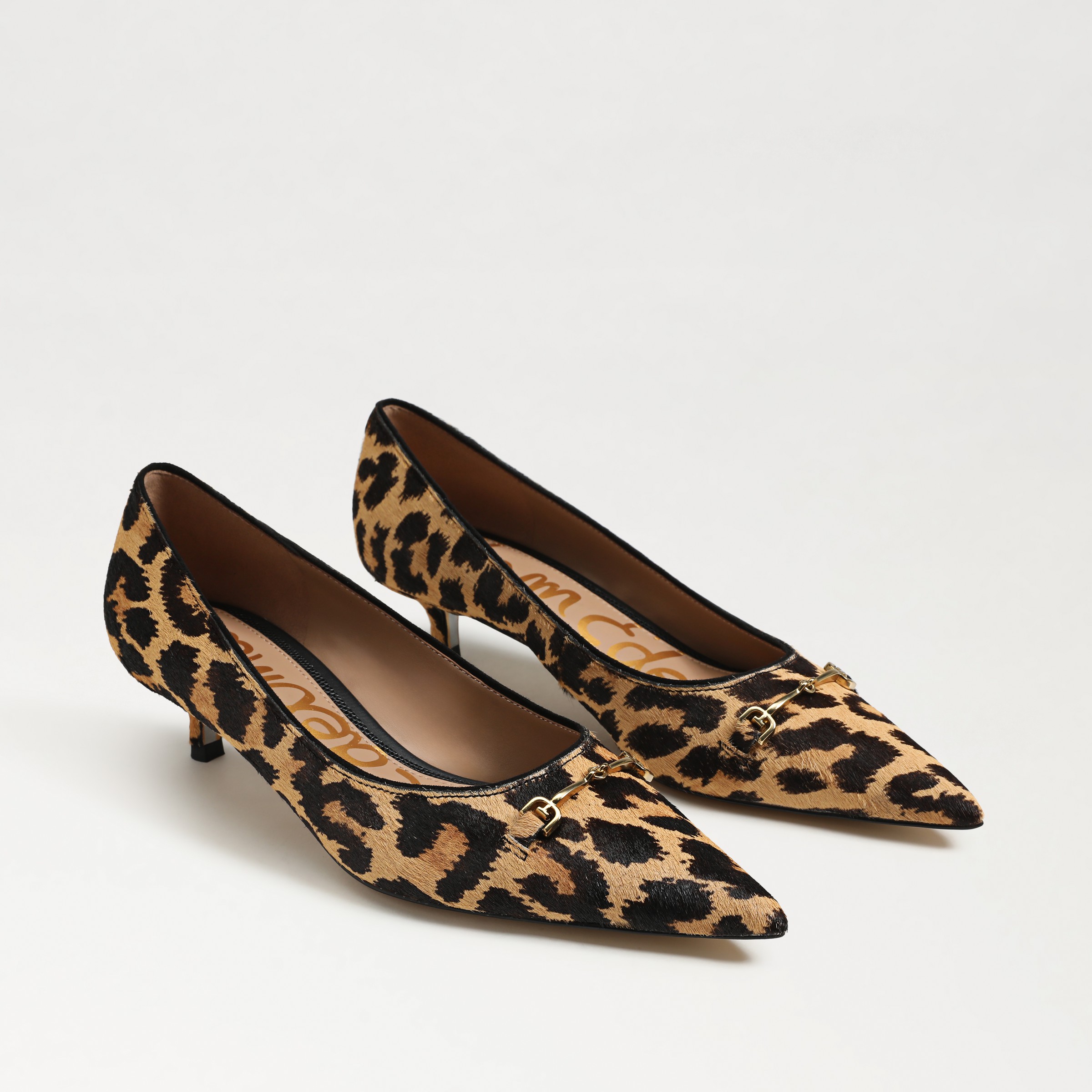 Sam Edelman Kaya Pointed Toe Kitten Heel Cyprus Tan Multi Brahma In Brown