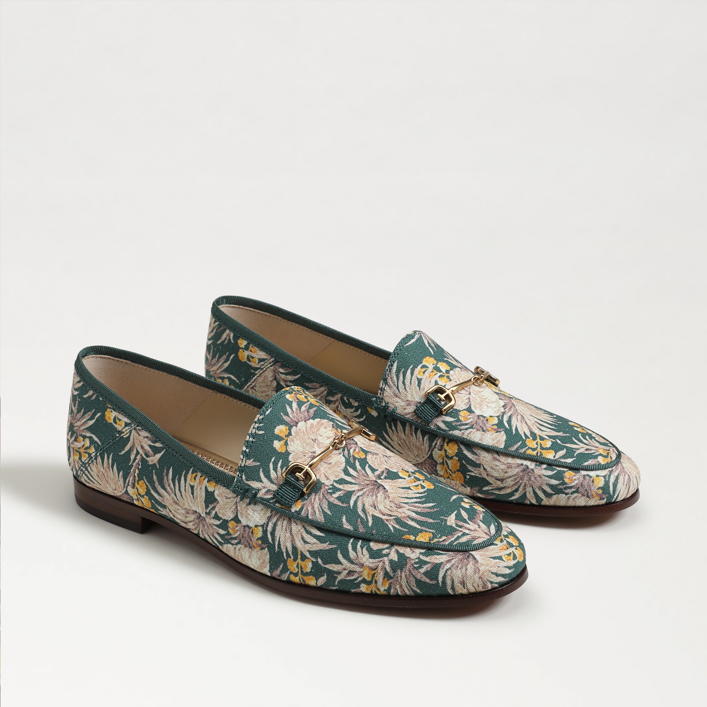 Sam Edelman Loraine Bit Loafer Antique Green Fabric In Green