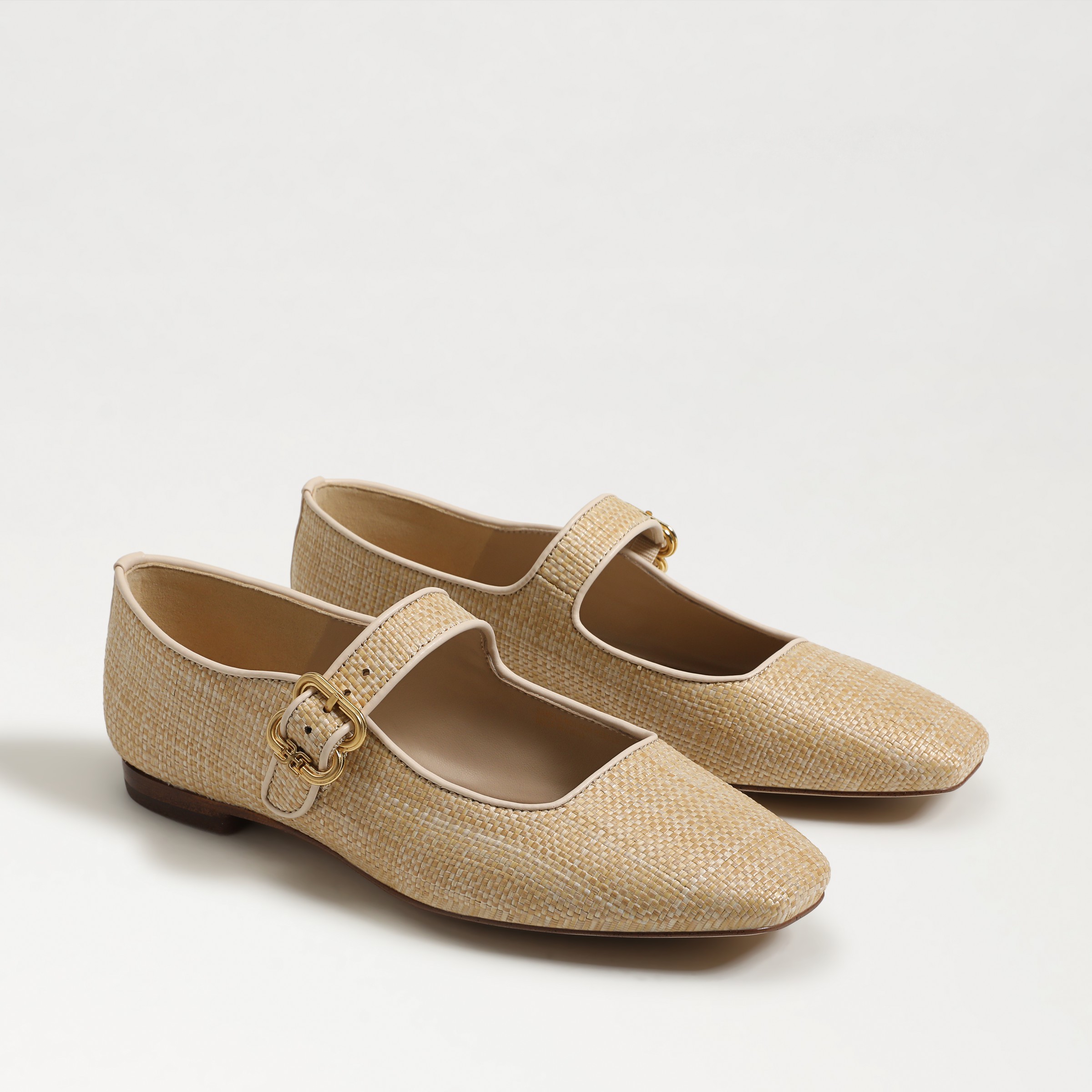 Sam Edelman Michaela Mary Jane Flat Beechwood In Beige