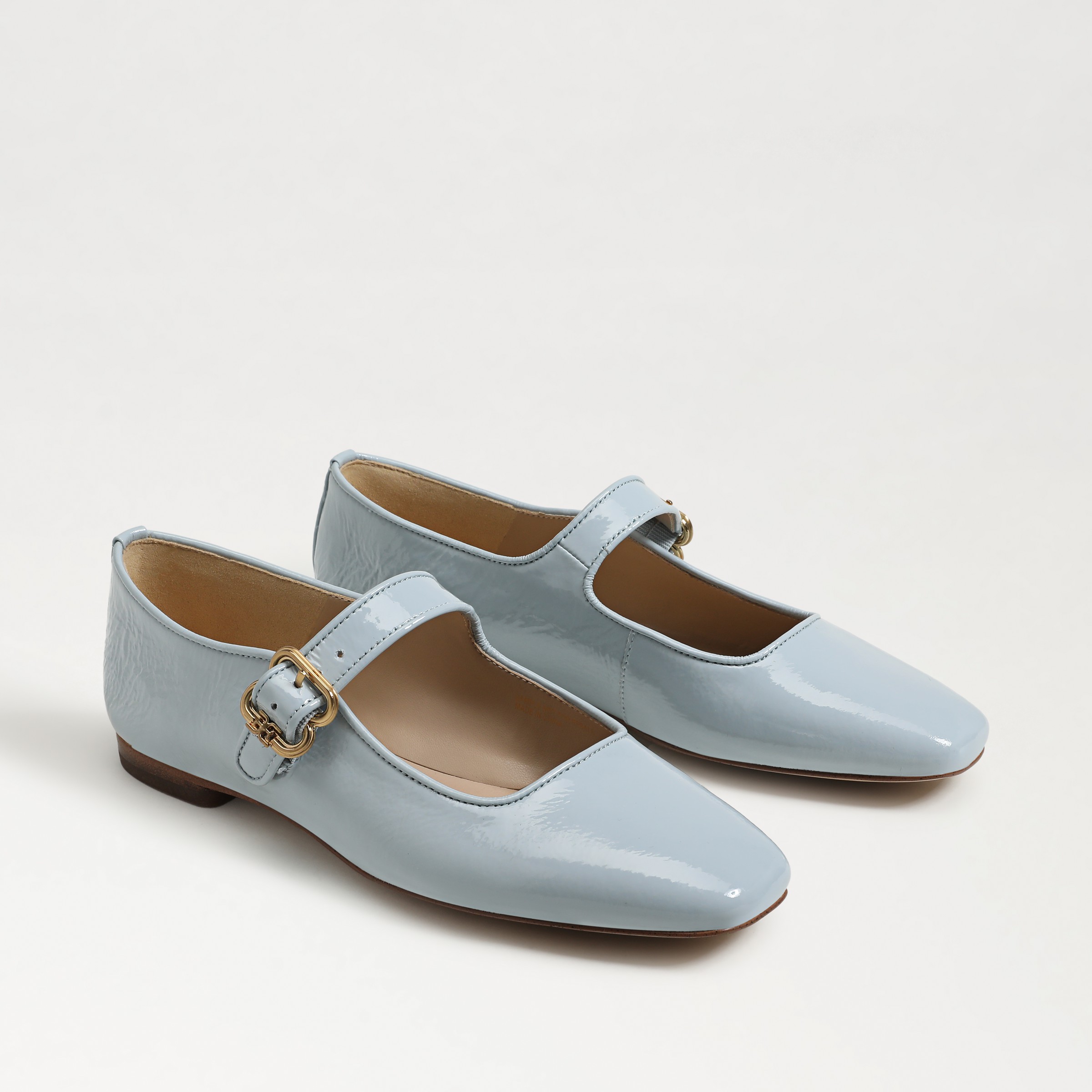 Sam Edelman Michaela Mary Jane Flat Cape Blue Leather In Blue