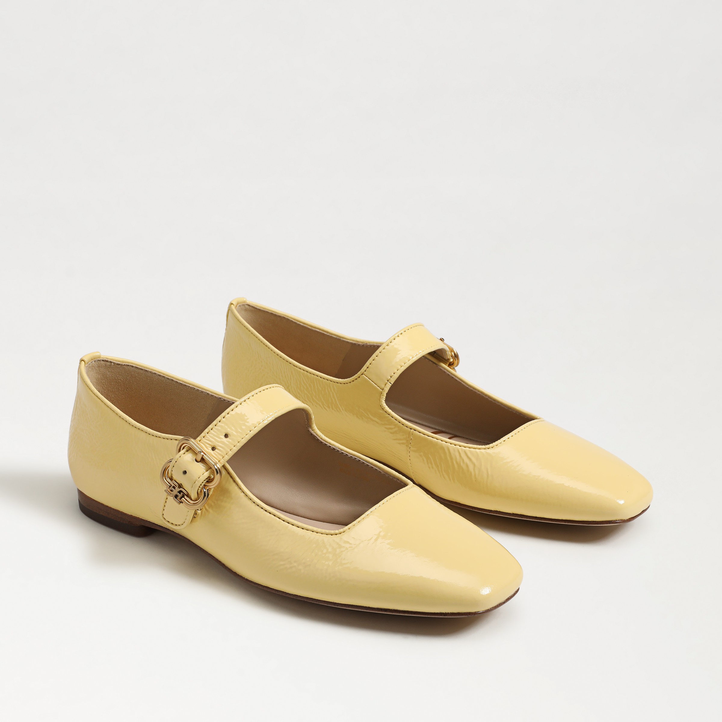 Sam Edelman Michaela Mary Jane Flat In Gold