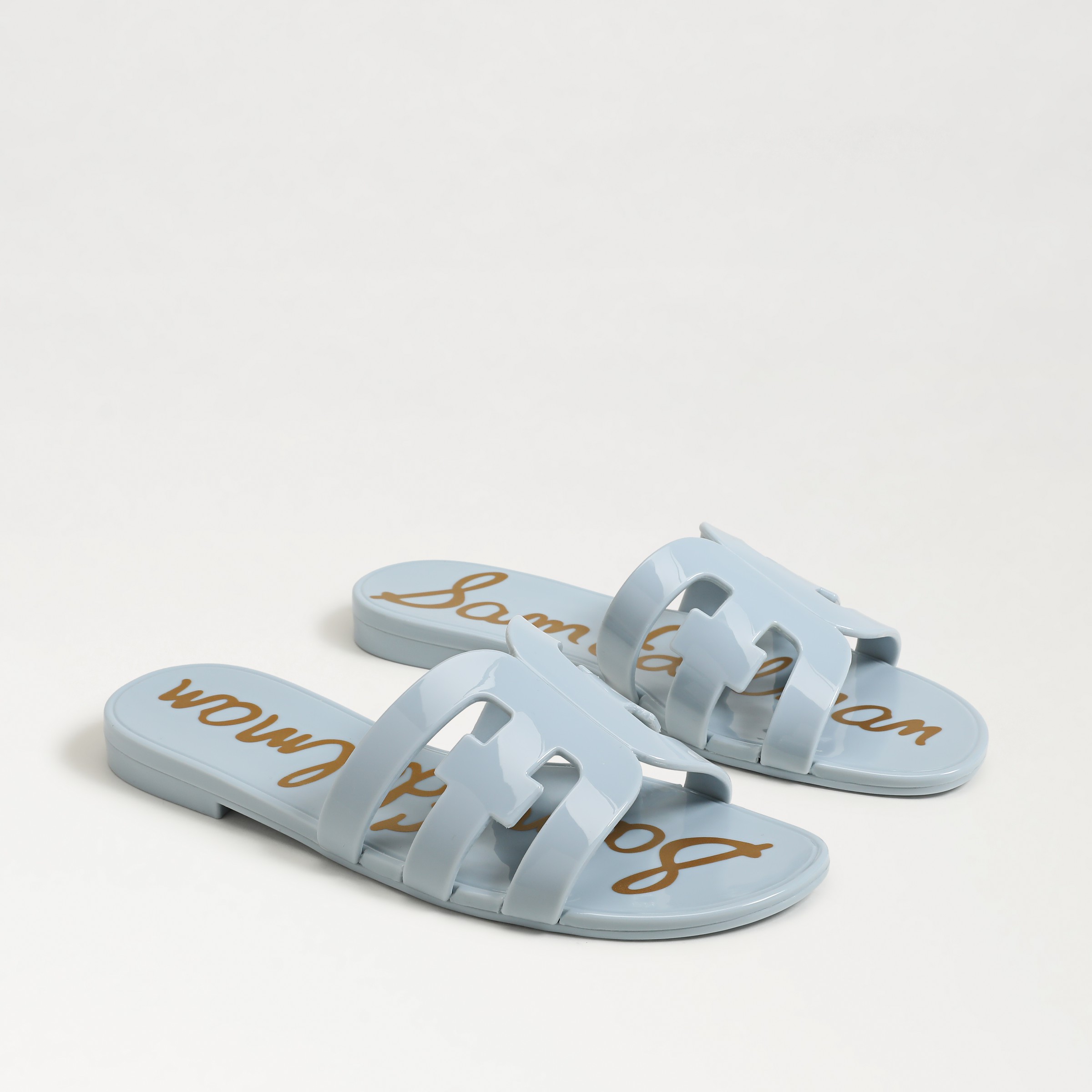 Sam Edelman Bay Jelly Slide Sandal Cape Blue Jelly In Blue
