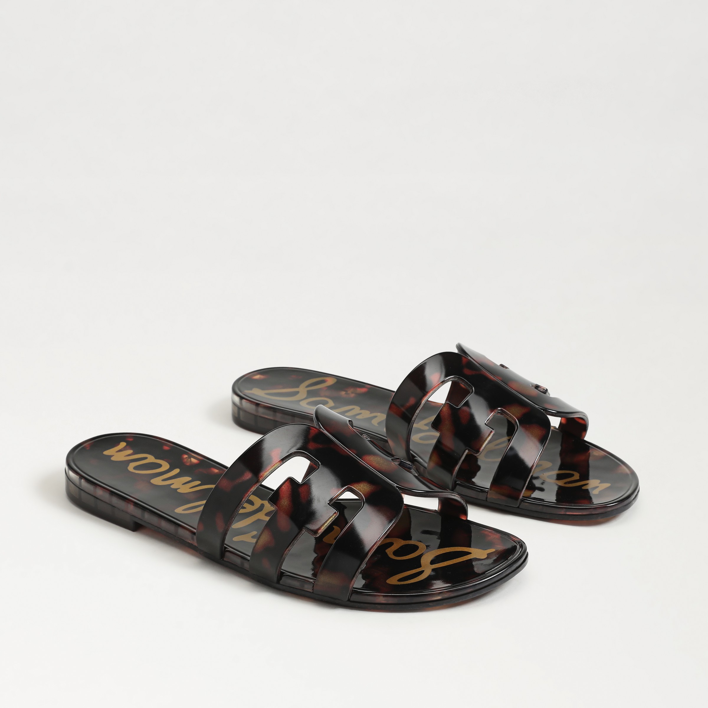 Sam Edelman Bay Jelly Slide Sandal Tortoise Jelly In Brown