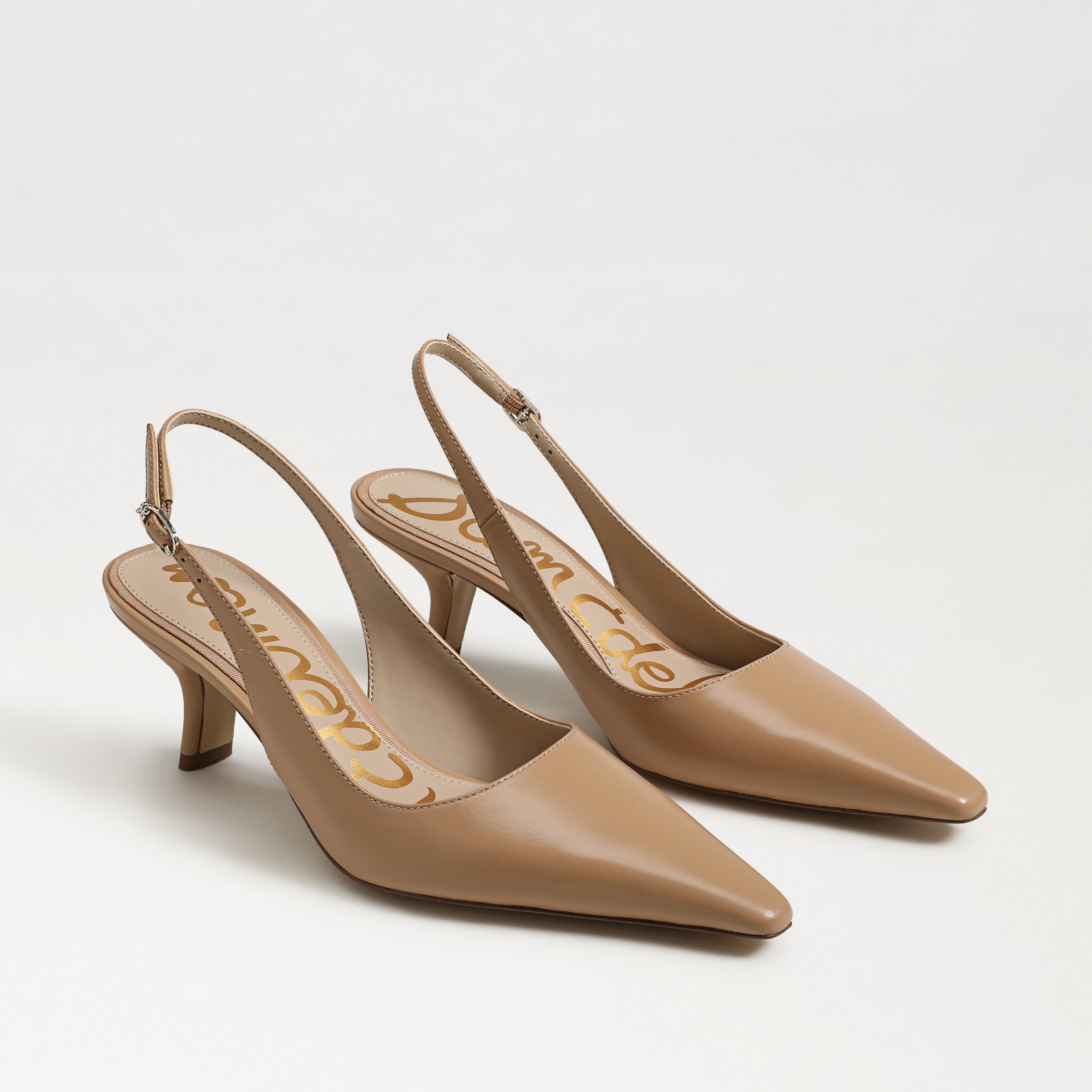 Sam Edelman Bianka Slingback Pump French Sand Leather In Beige
