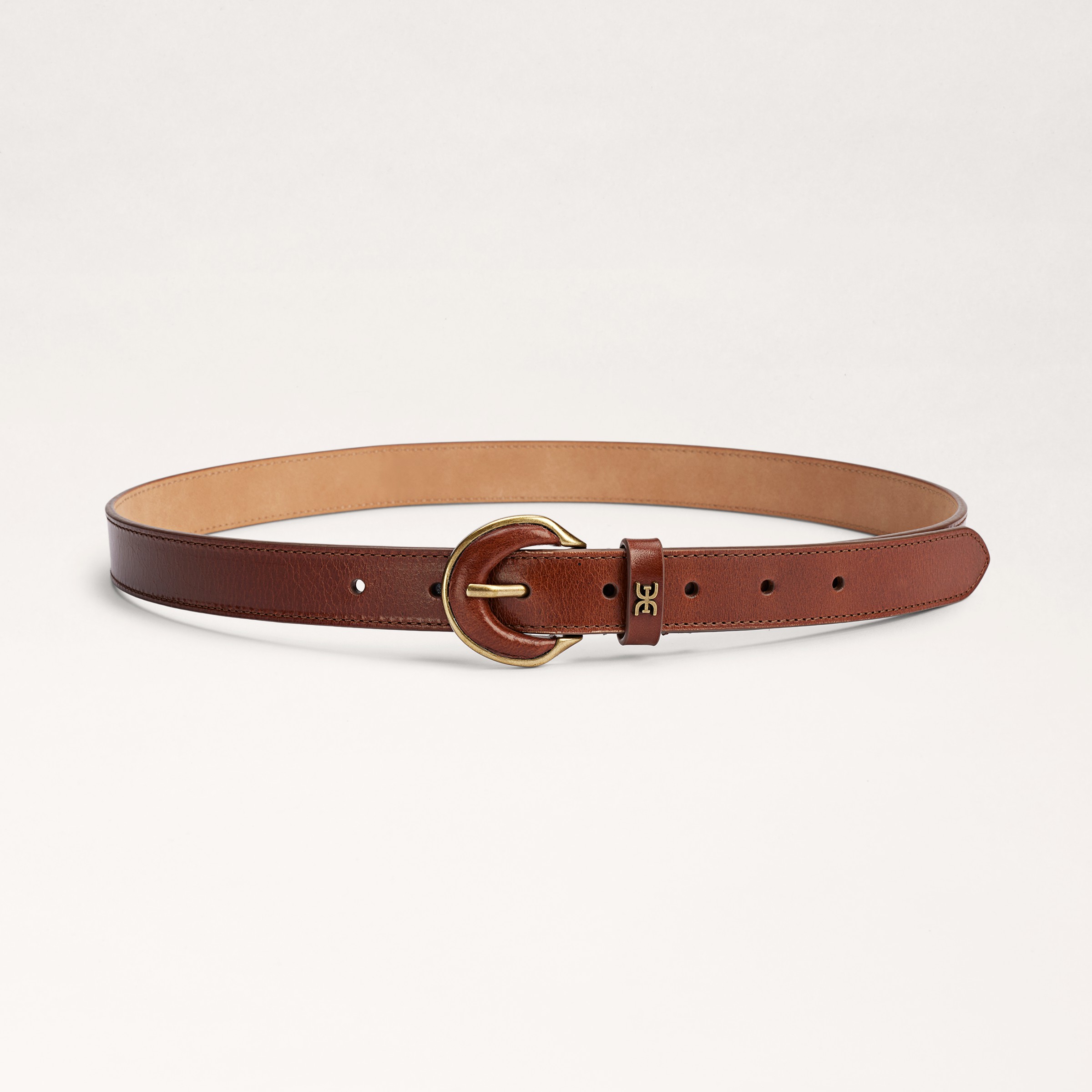 Sam Edelman 25mm Leather Inlay Belt Tan Leather In Tan