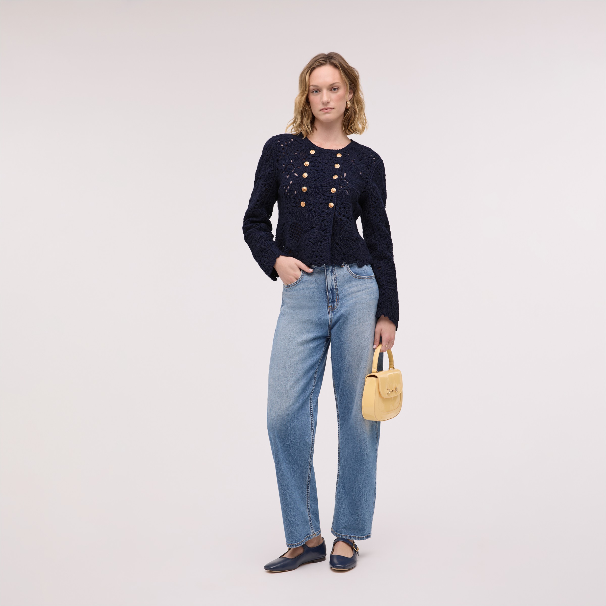 Sam Edelman Fiona Double Breasted Blazer Navy In Blue