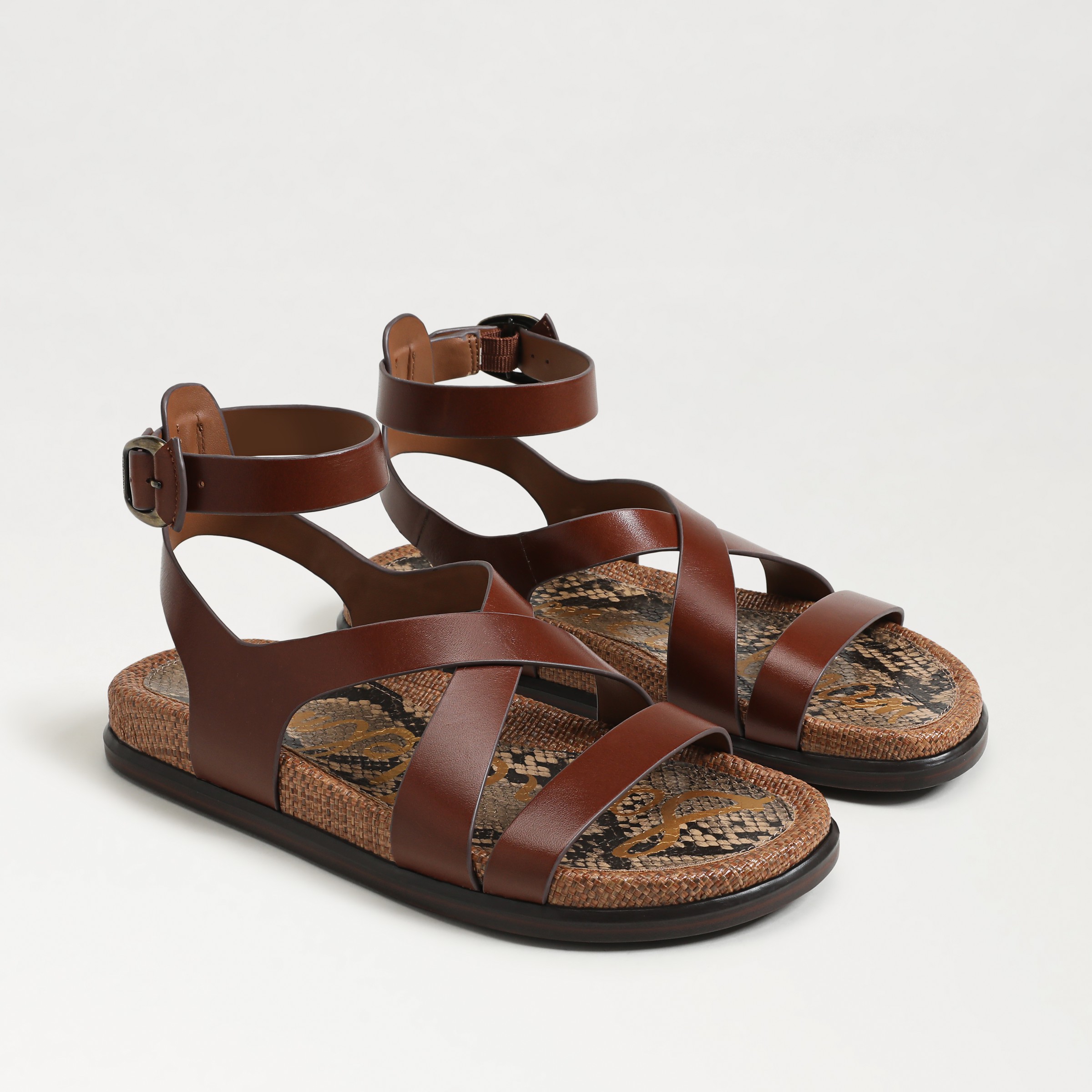 Sam Edelman Delia Ankle Strap Sandal In Brown