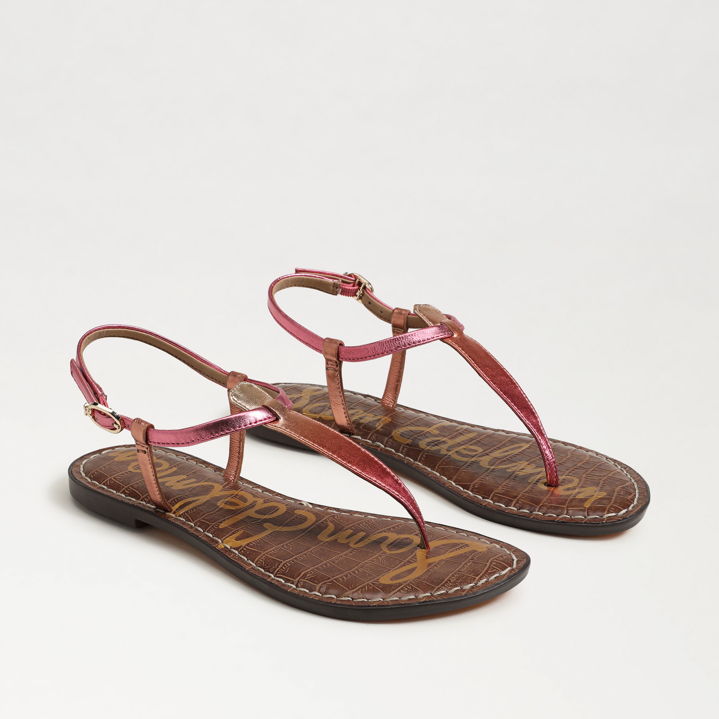 Sam Edelman Gigi Thong Sandal Sunrise Multi Metallic In Brown