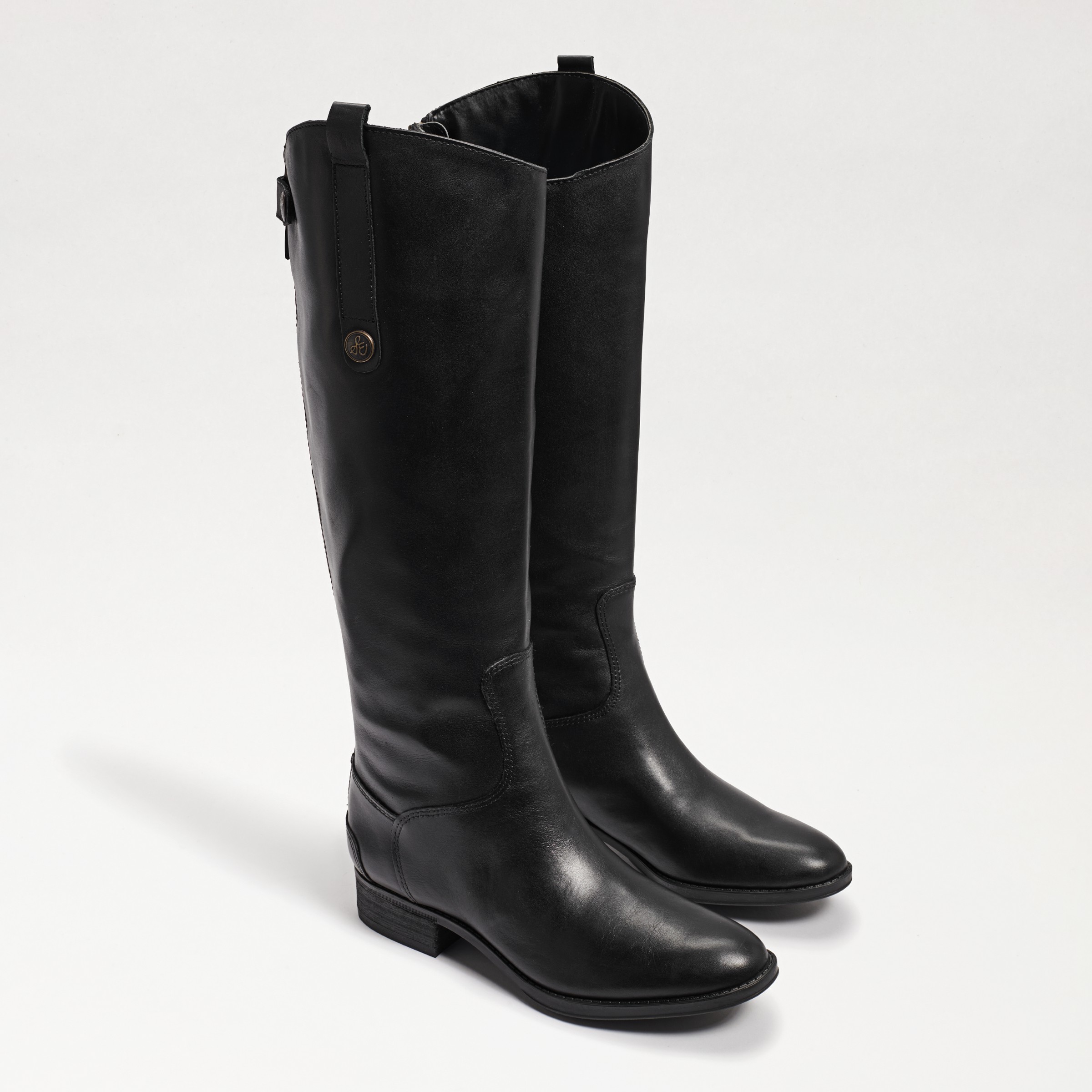 Shop Sam Edelman Penny Leather Riding Boot Black Leather