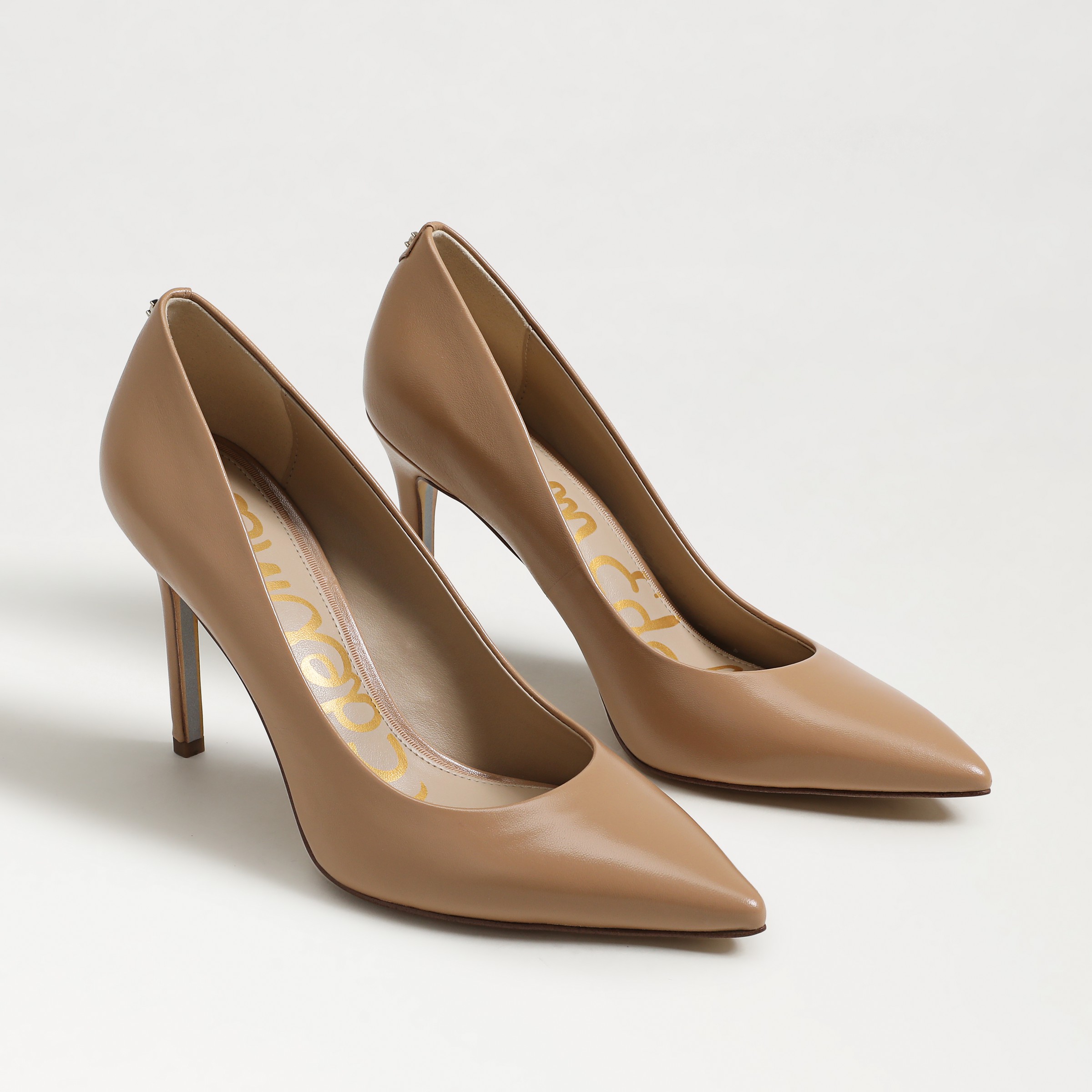 Sam Edelman Hazel Pointed Toe Pump French Sand Leather In Beige