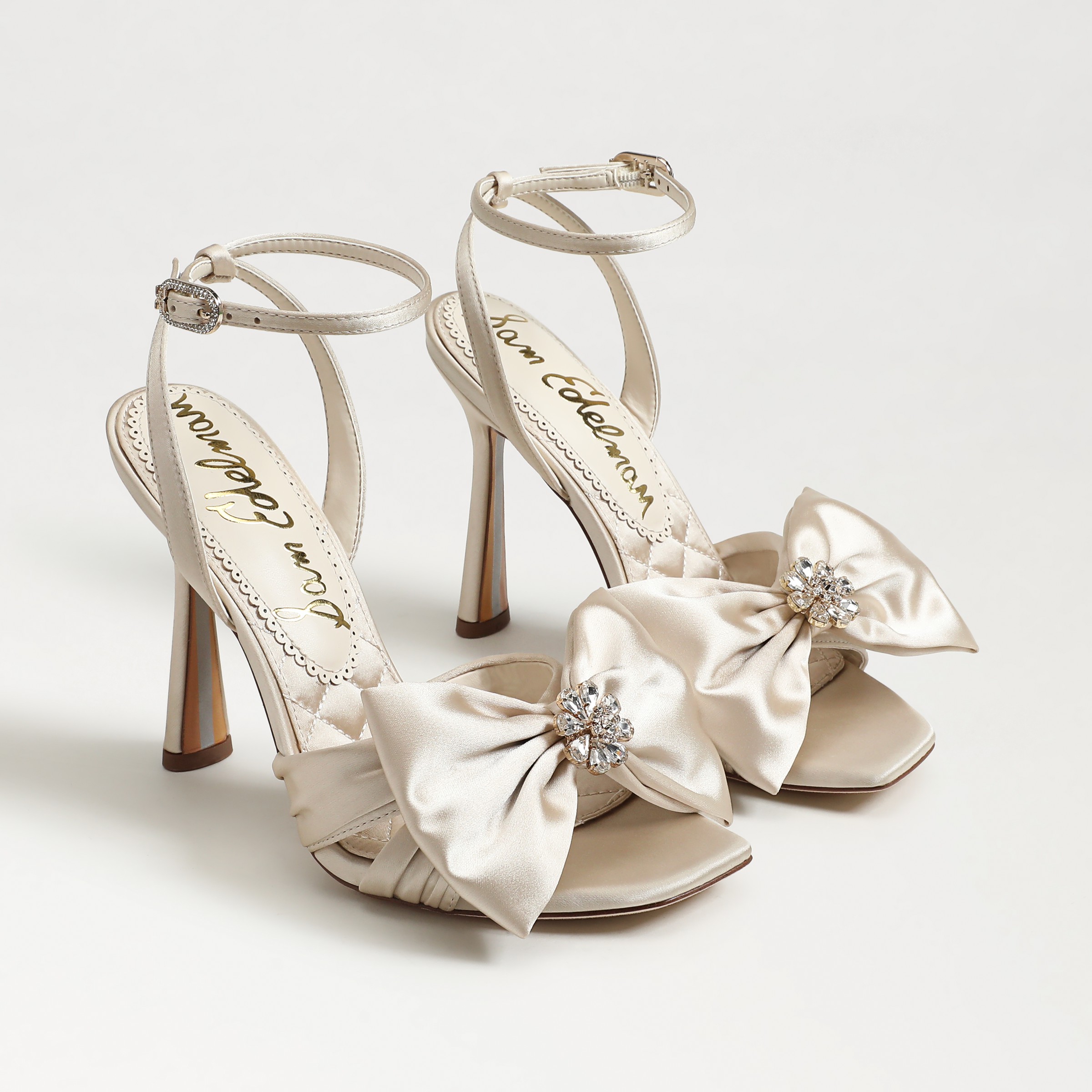 Sam Edelman Lexi Bow Ankle Strap Sandal In White