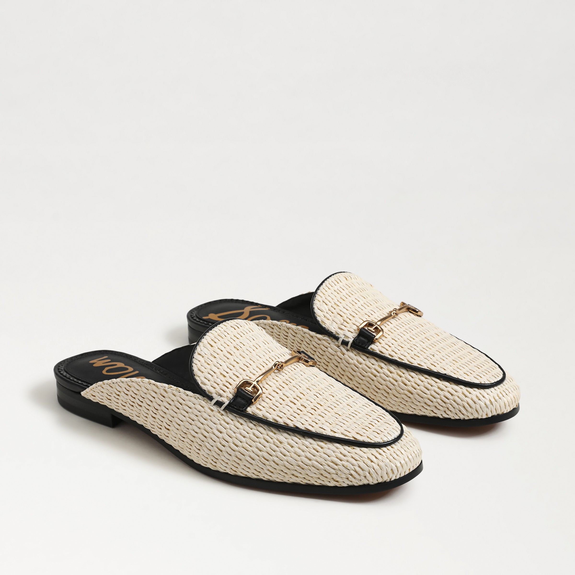 Sam Edelman Linnie Bit Mule Linen Raffia In Beige