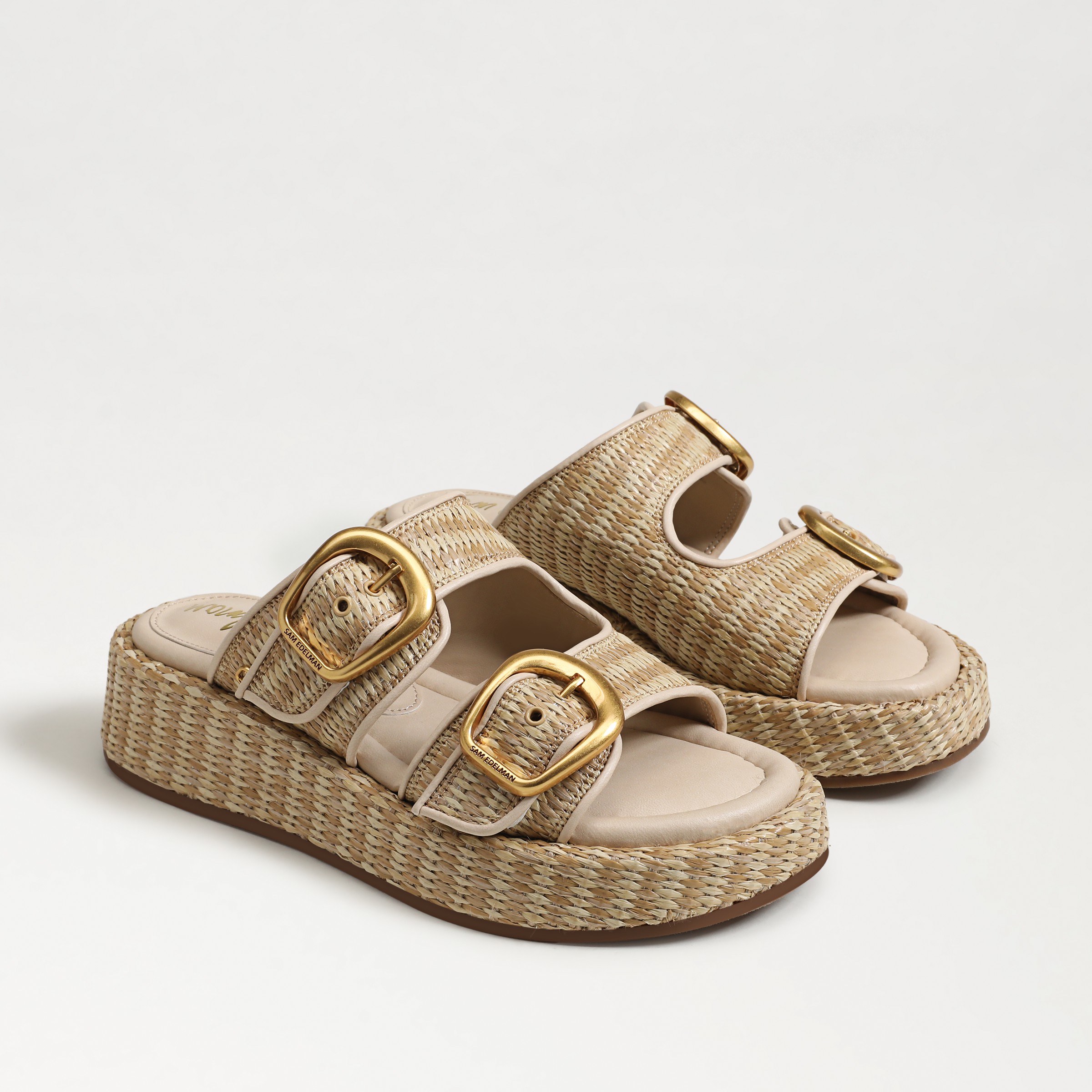 Sam Edelman Nerissa Two-strap Platform Sandal In Beige