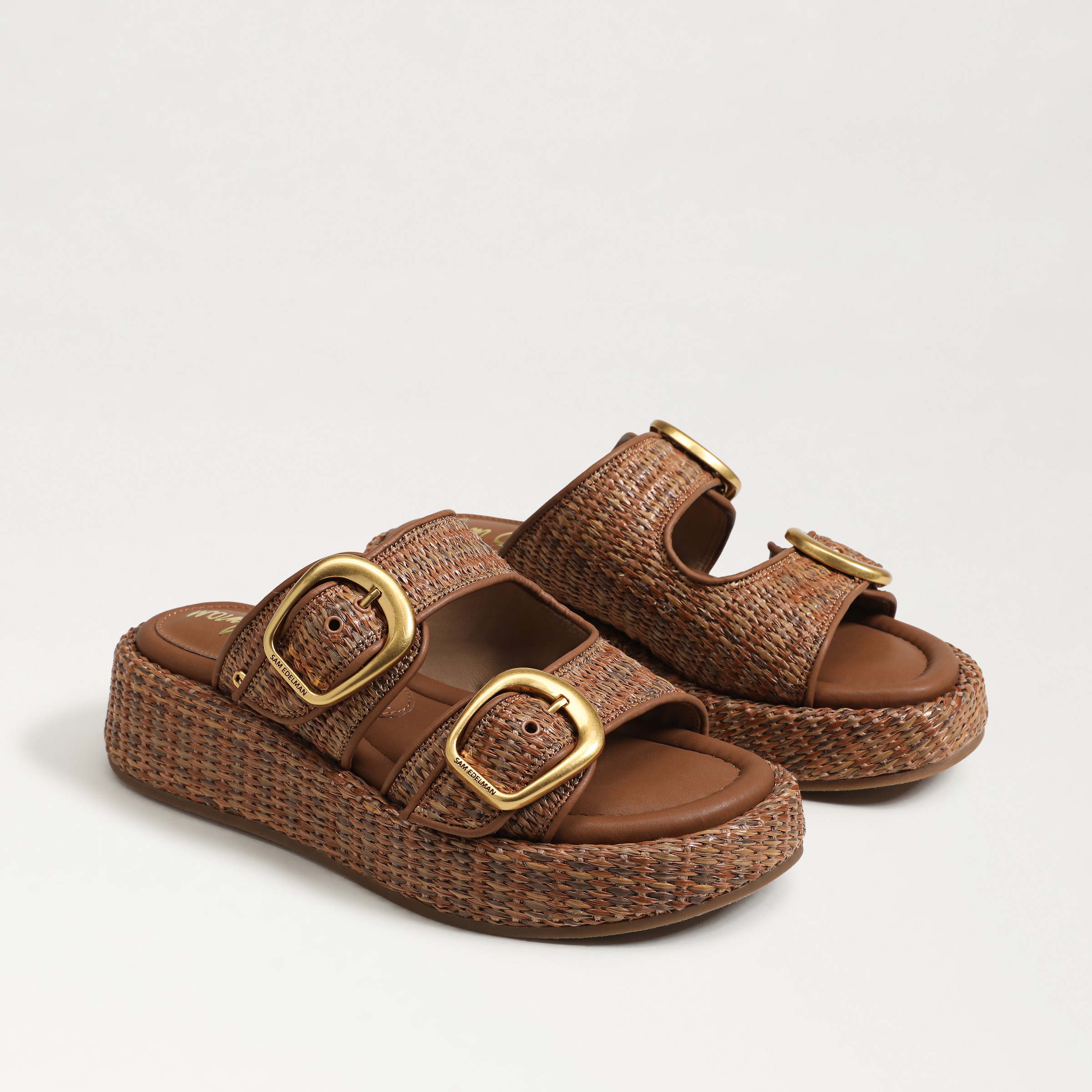Sam Edelman Nerissa Two-strap Platform Sandal In Brown