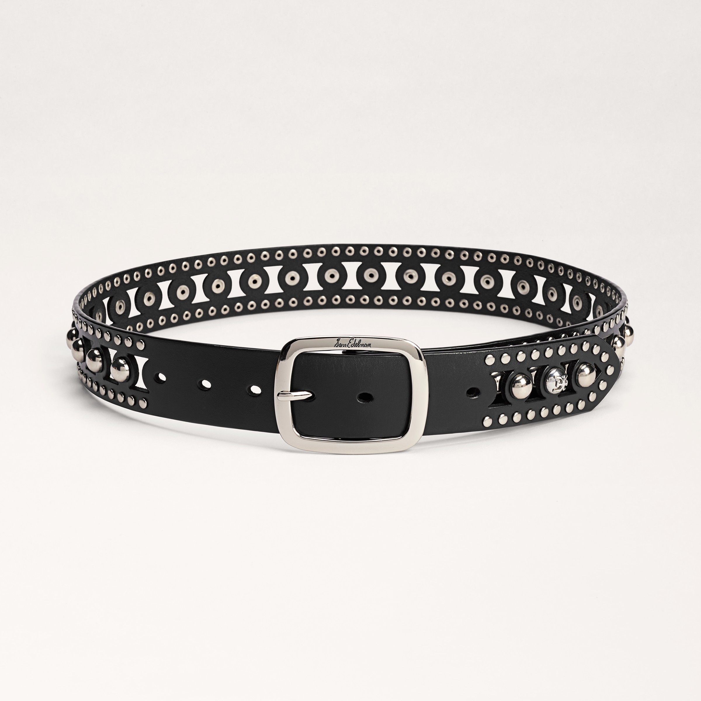 Sam Edelman 38mm Stud Belt Black Leather In Black