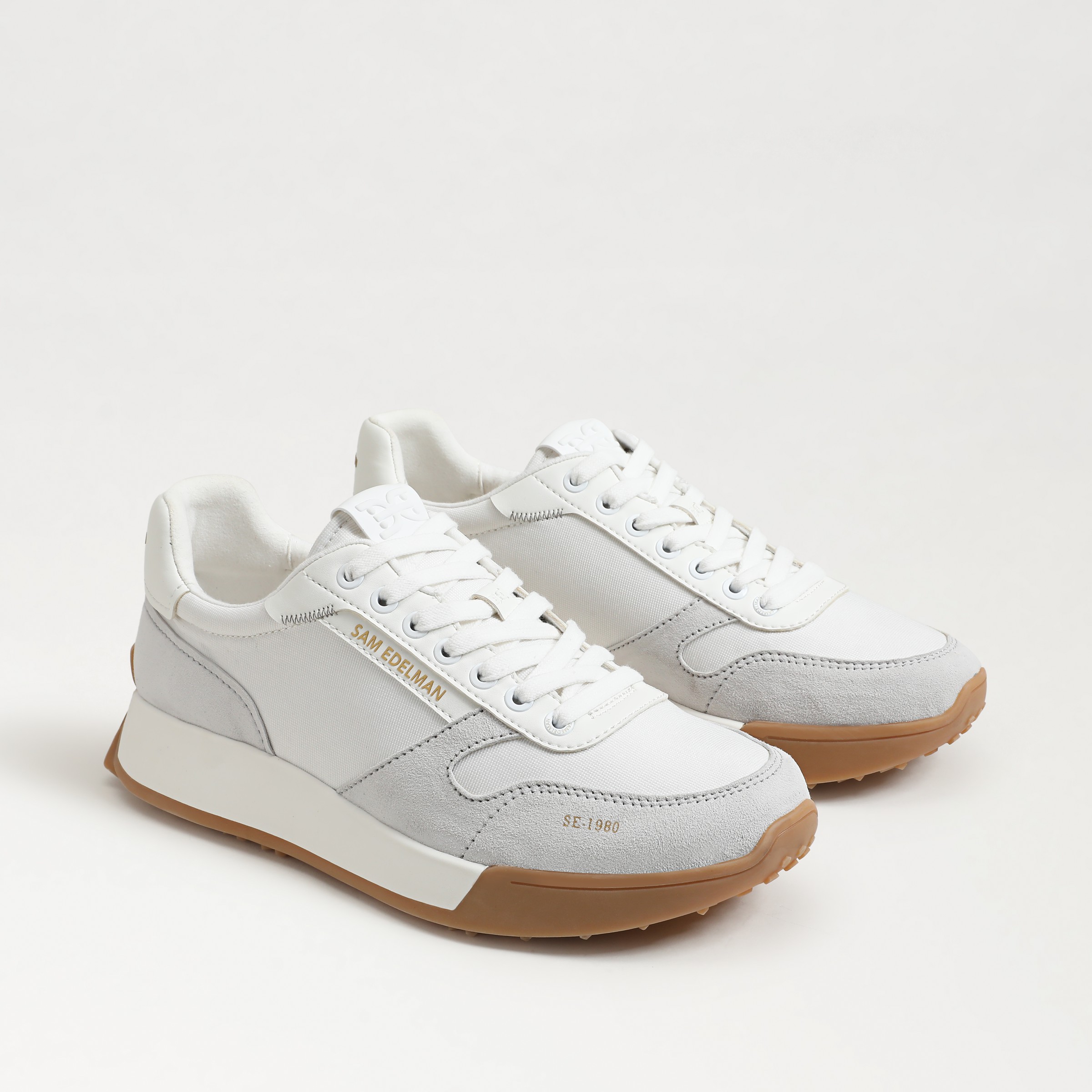 Samuel Sam Edelman Men's Logan Sneaker White Suede/nylon In White
