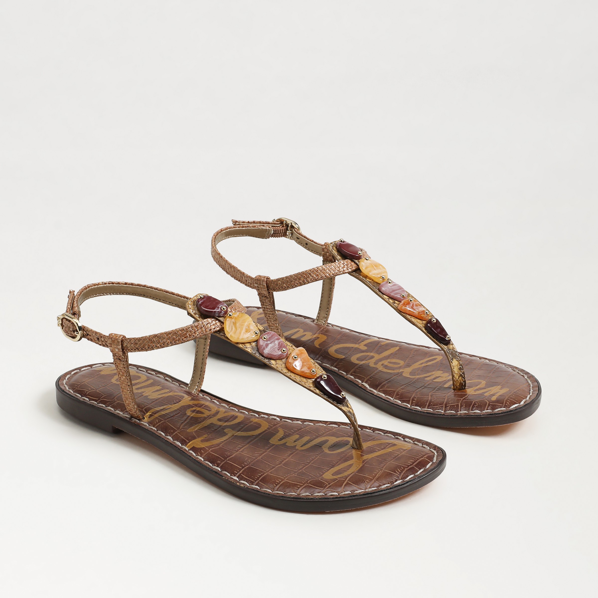 Sam Edelman Gigi Stone Ankle Strap Sandal In Brown
