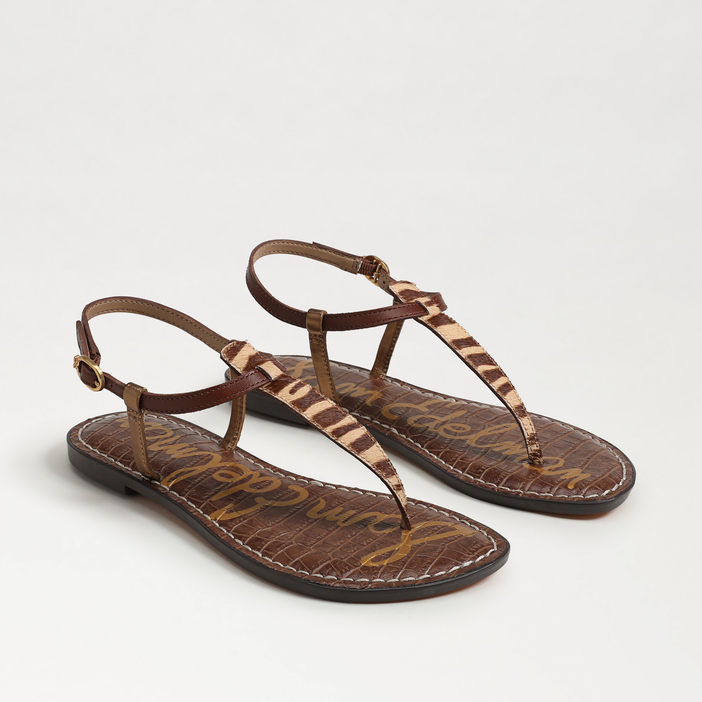 Sam Edelman Gigi Thong Sandal Beechwood Multi Leather In Multi