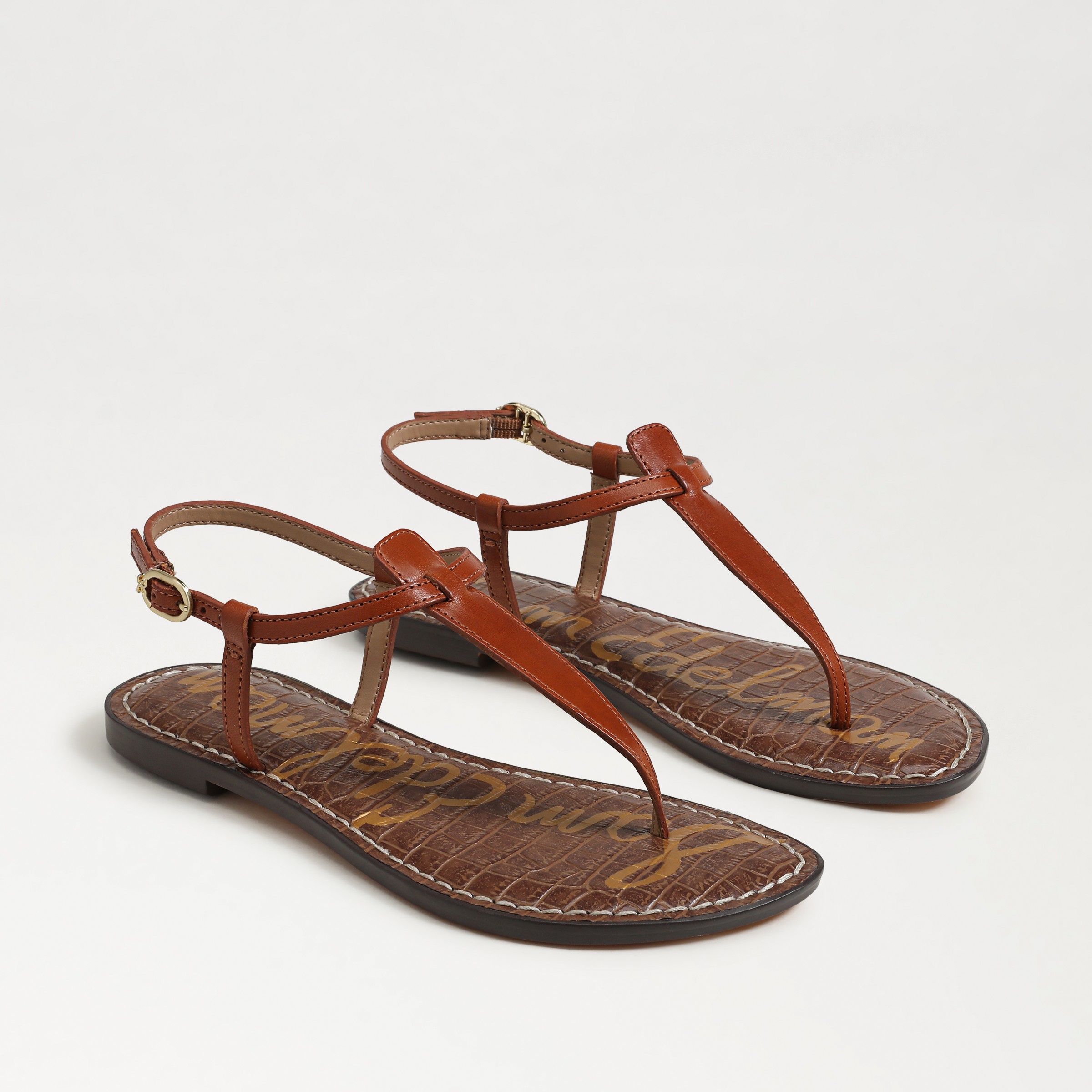 Sam Edelman Gigi Thong Sandal Kona Brown Leather In Brown