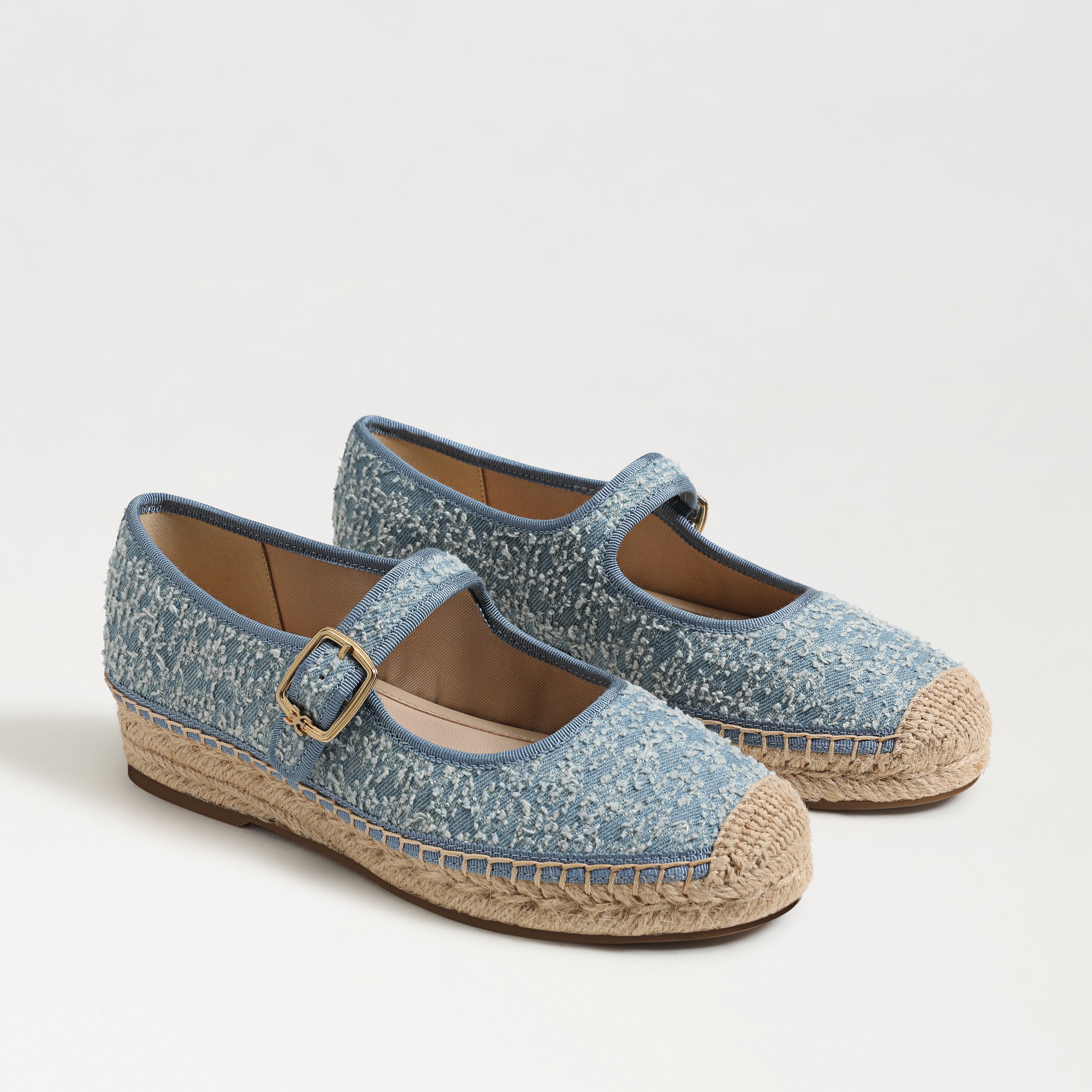 Sam Edelman Mackie Mary Jane Espadrille Montrose Blue Fabric In Blue