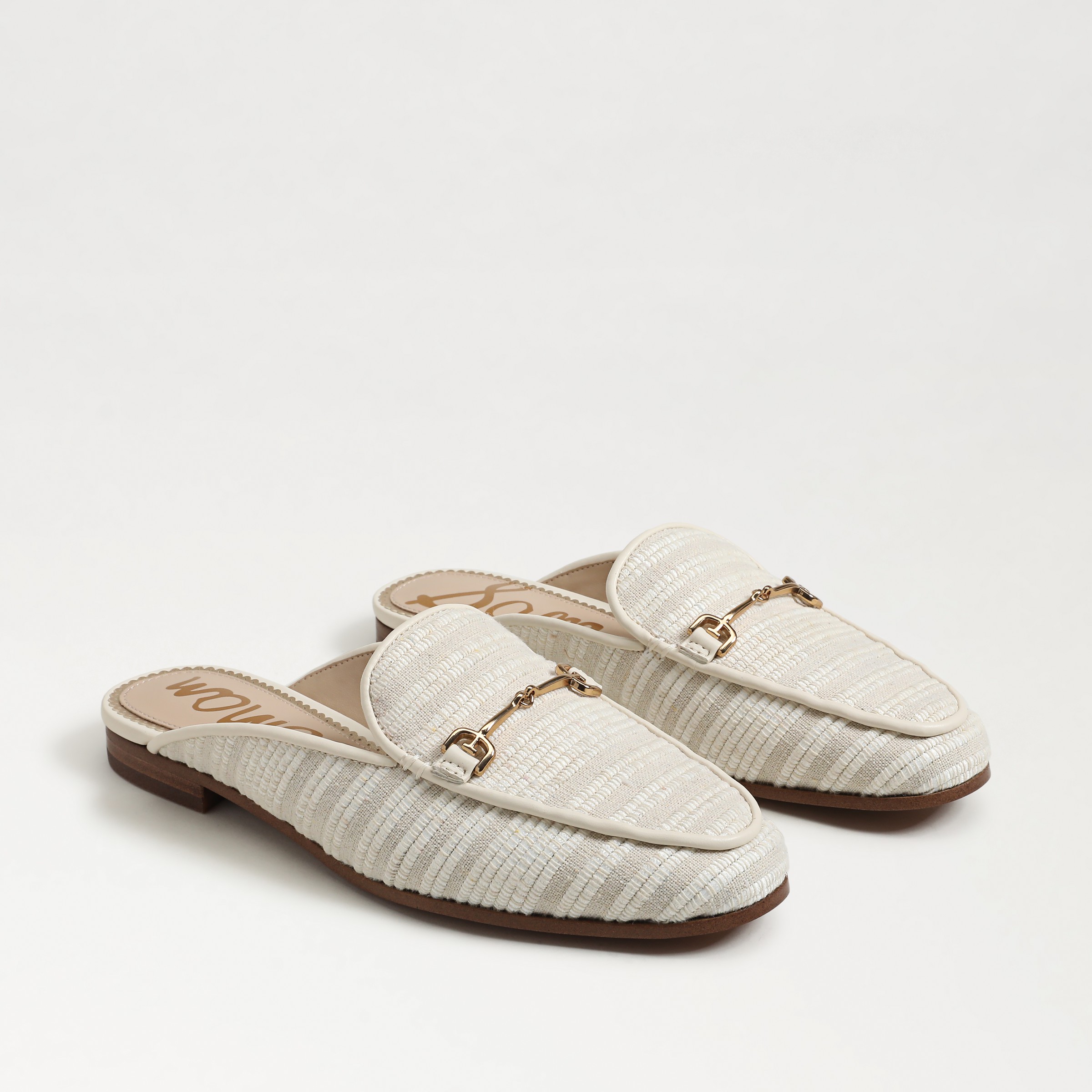 Sam Edelman Linnie Bit Mule White Natural Fabric In Multi