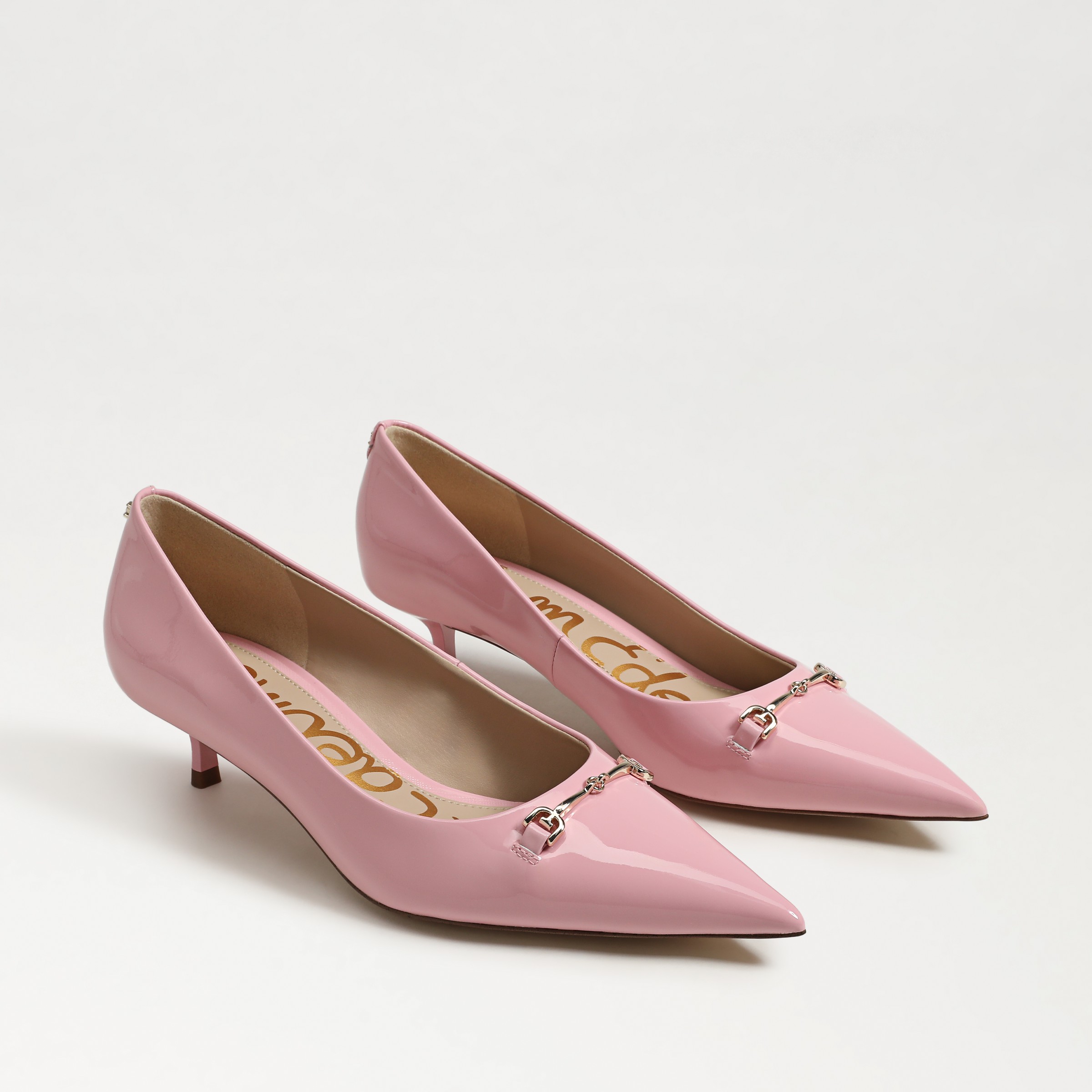 Sam Edelman Kaya Pointed Toe Kitten Heel Lolita Pink Leather In Pink
