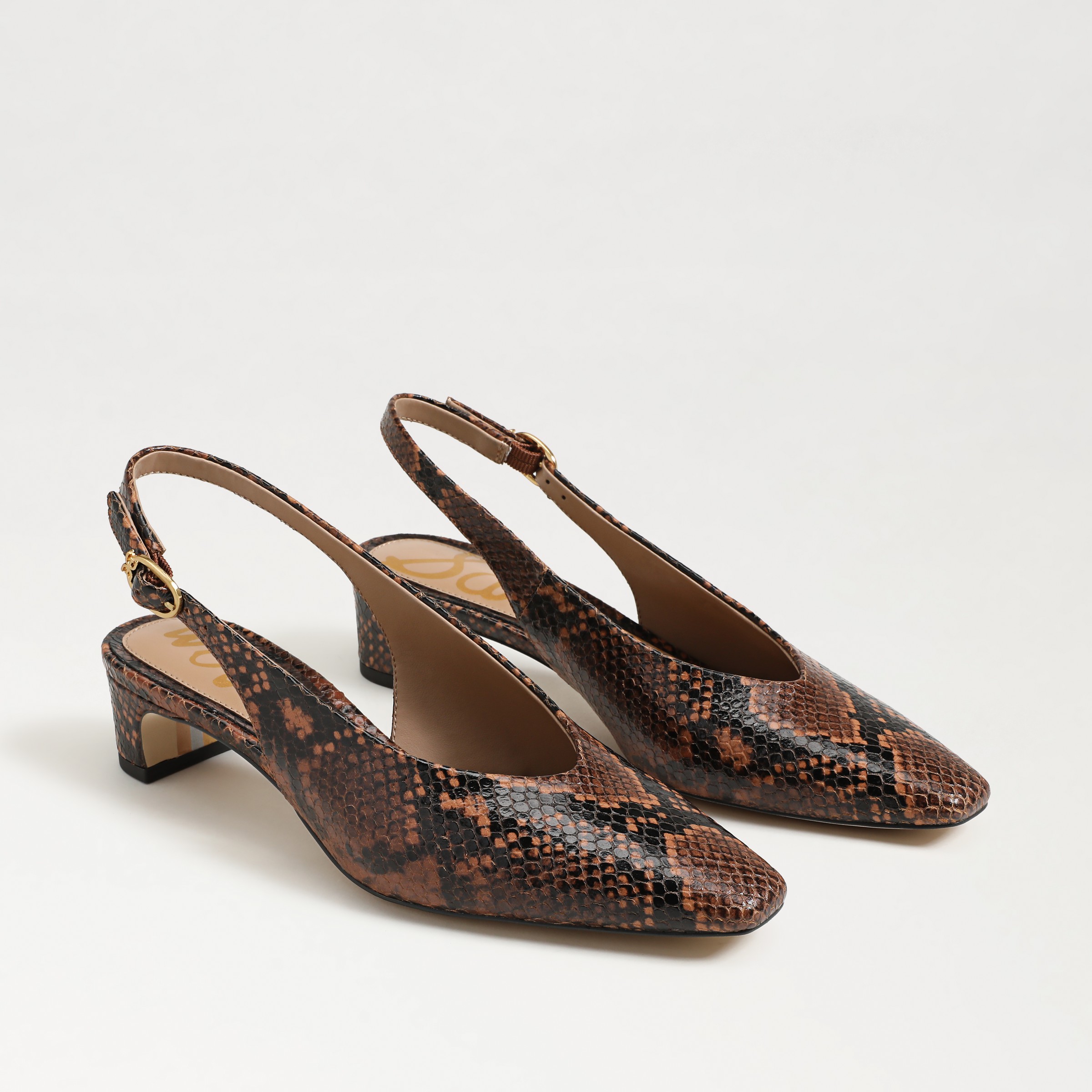 Sam Edelman Ronnie Slingback Heel Rich Copper Leather In Multi