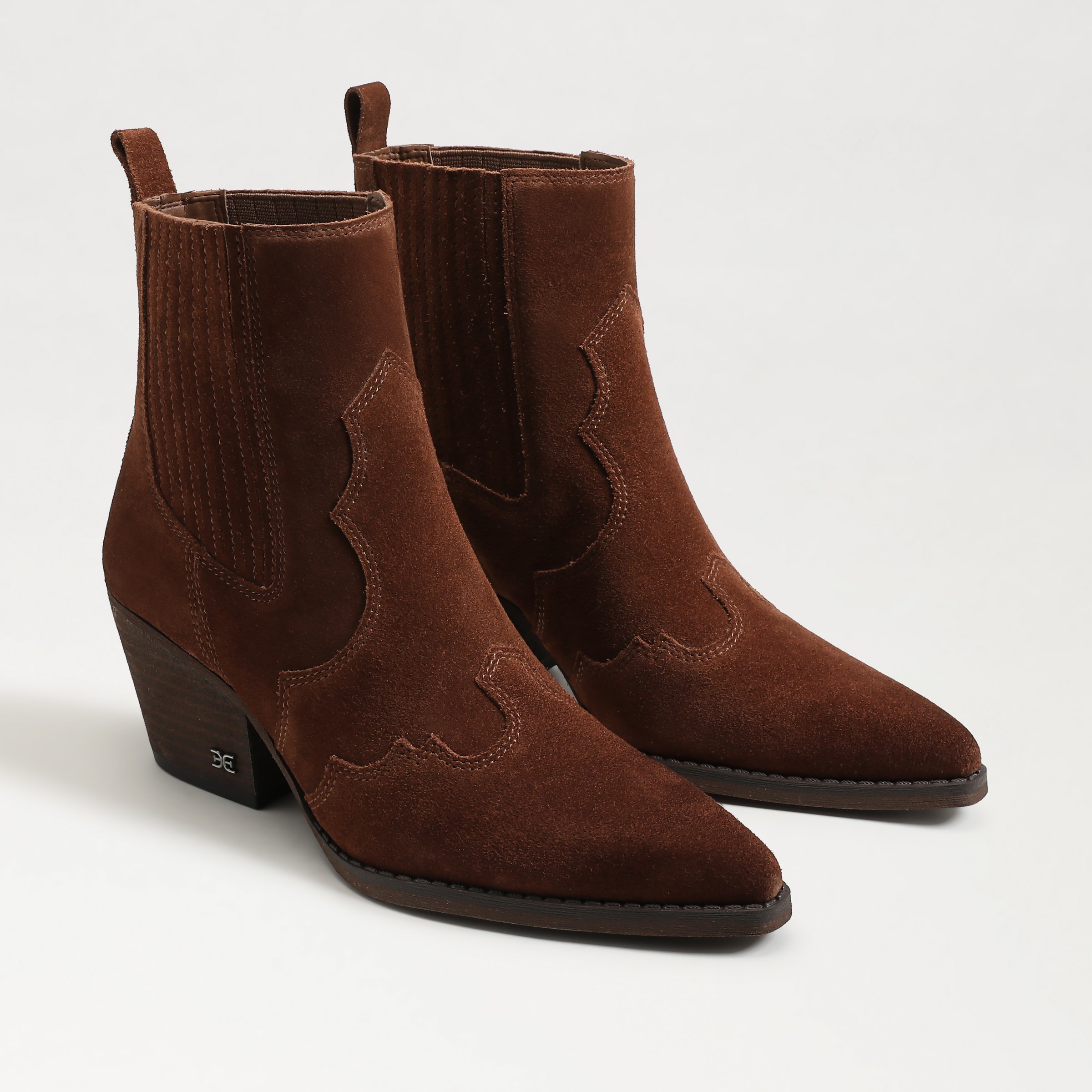 Sam Edelman West Ankle Boot Dark Toffee Leather/suede