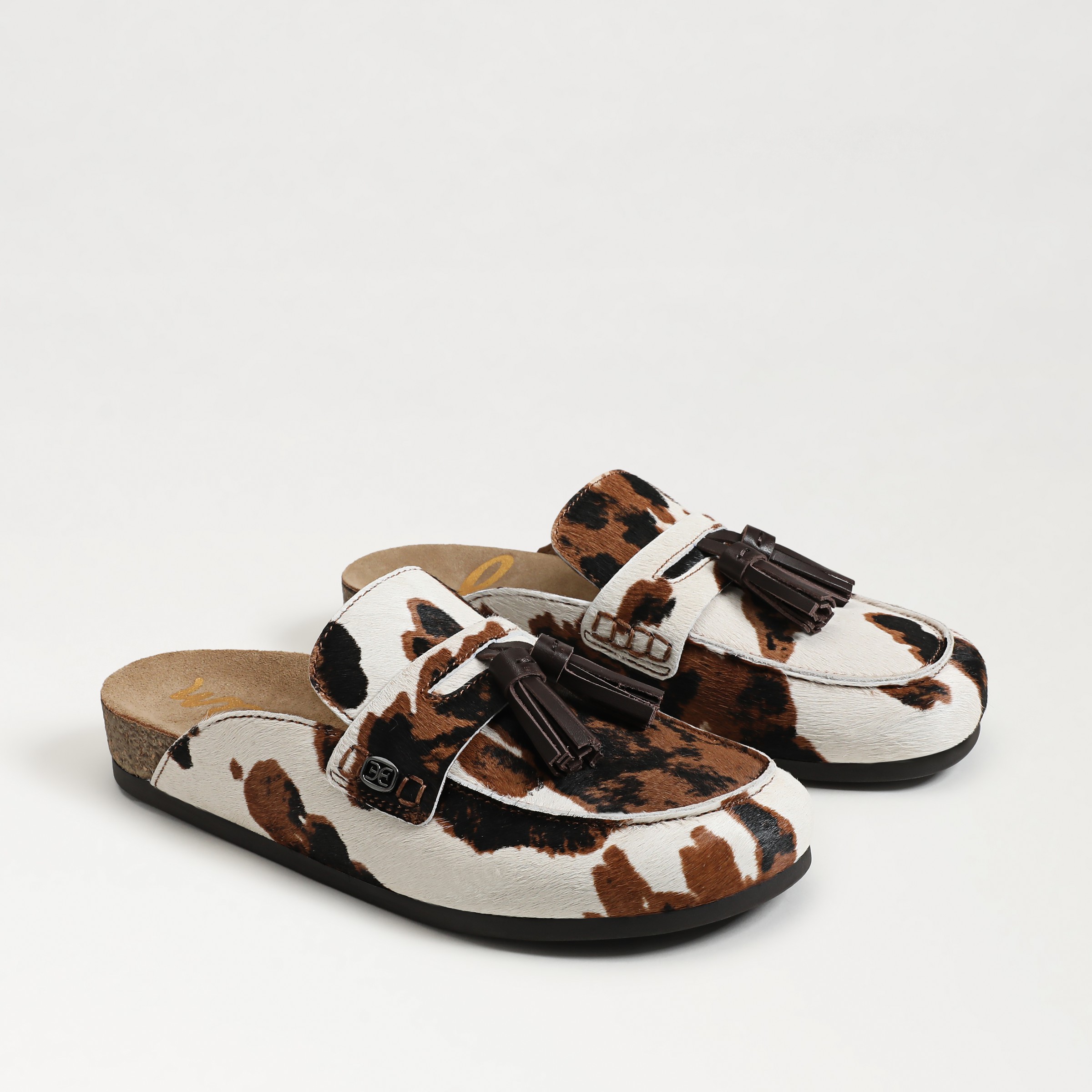 Sam Edelman Astrid Mule Brown Cow Print Calf Hair