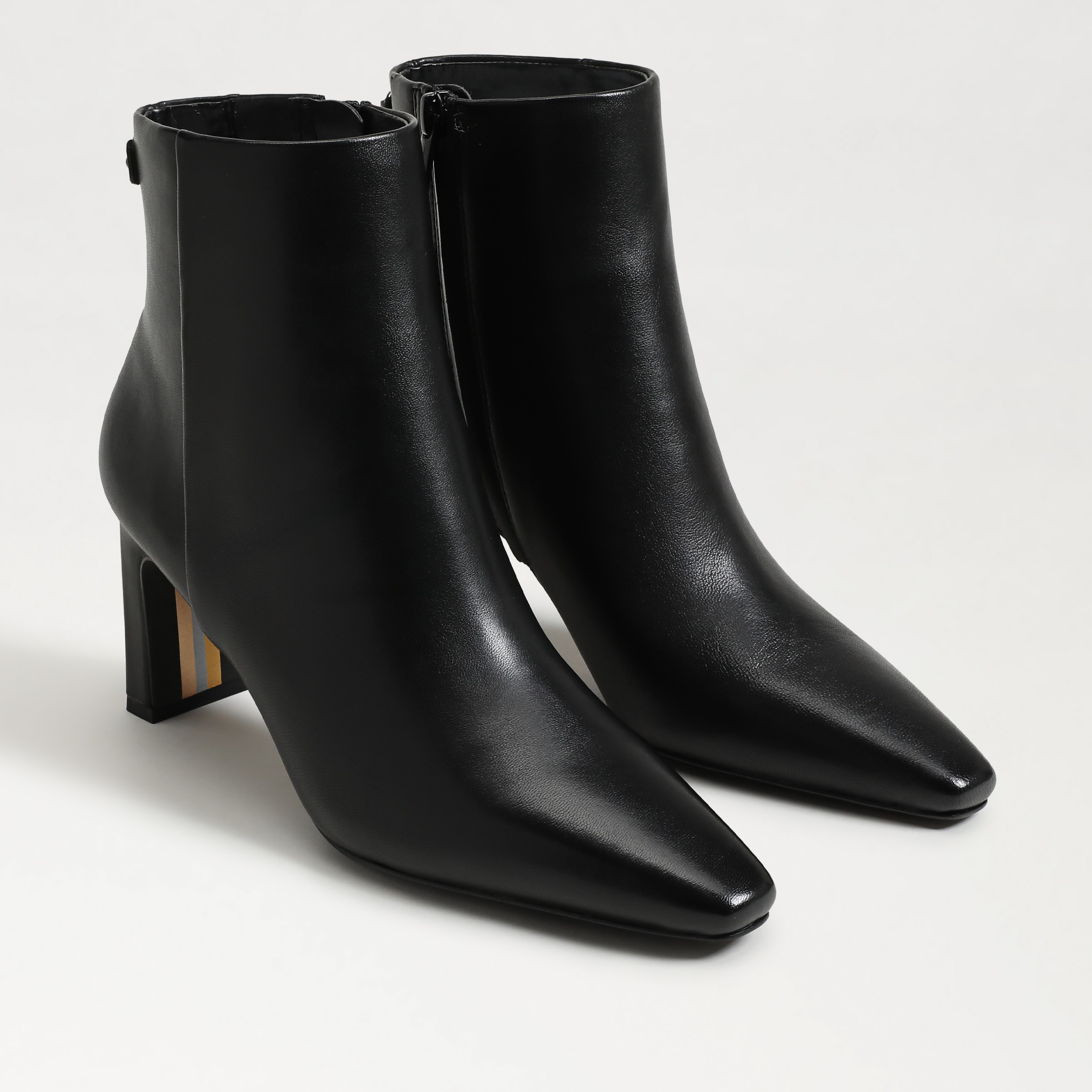 Sam Edelman Saige Ankle Bootie Black Leather In Black
