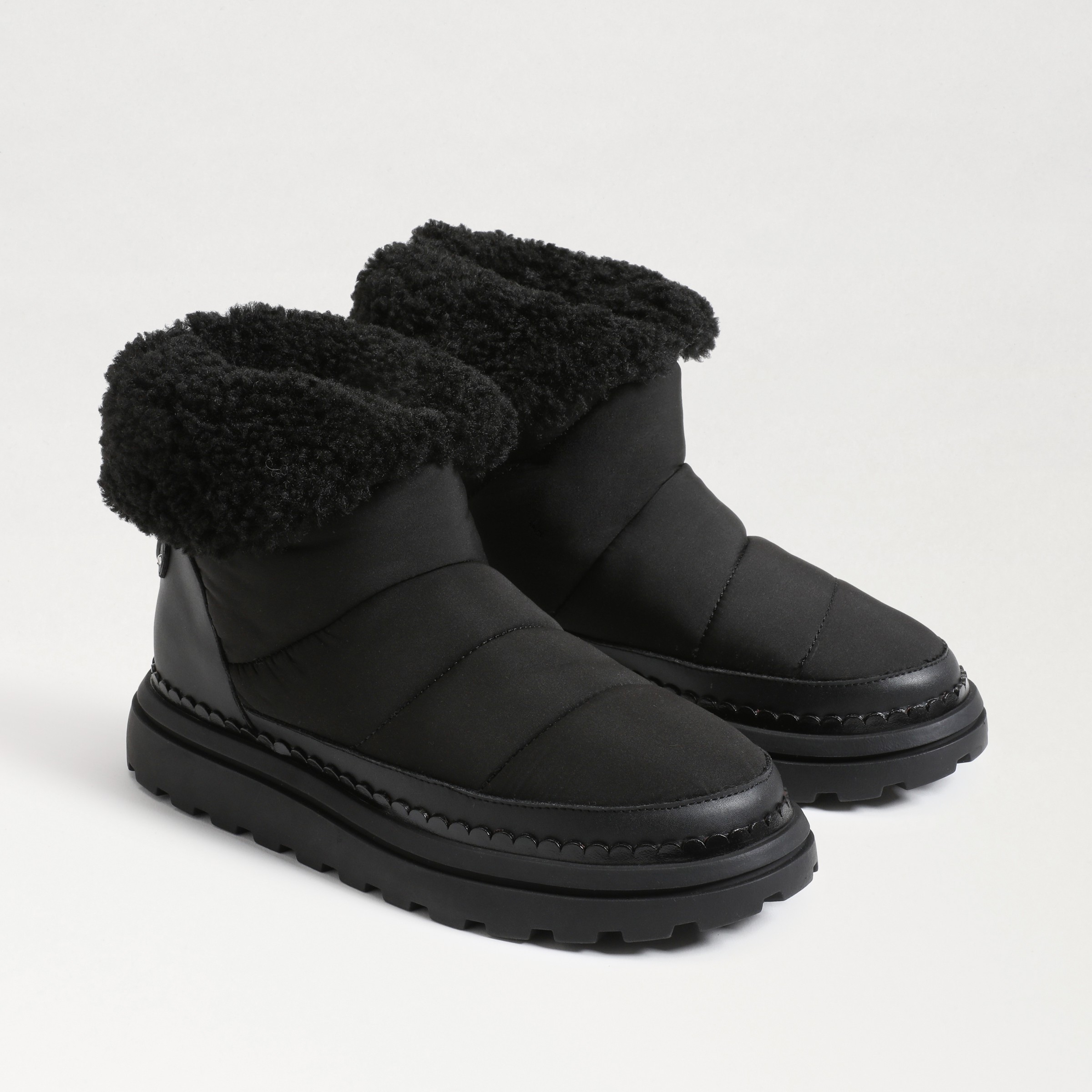 Sam Edelman Ozie Faux Shearling Bootie In Black