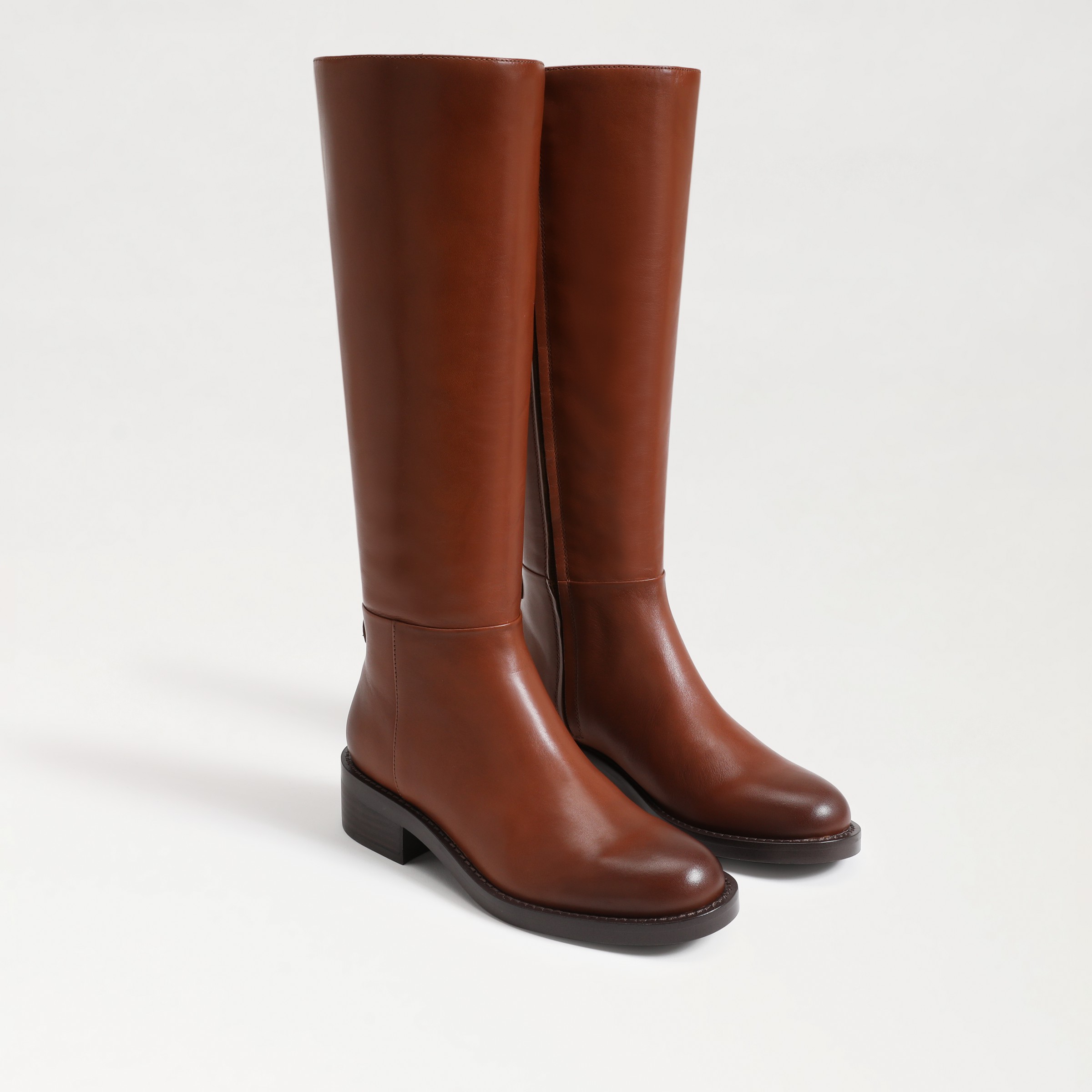 Sam Edelman Mable Leather Riding Boot Rich Cognac Leather In Brown