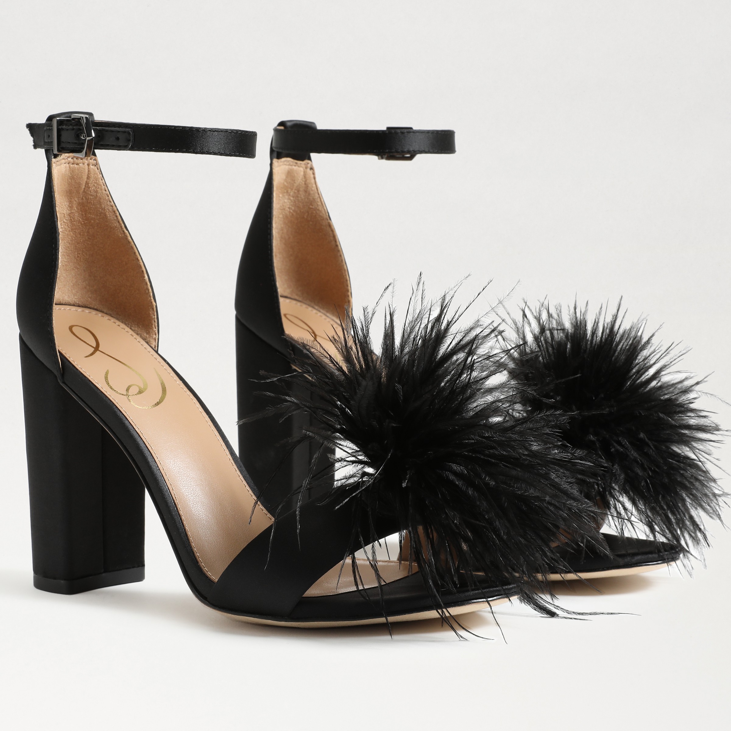 Feather Pom Pom Heeled Sandals - 7 Colours - Just $3