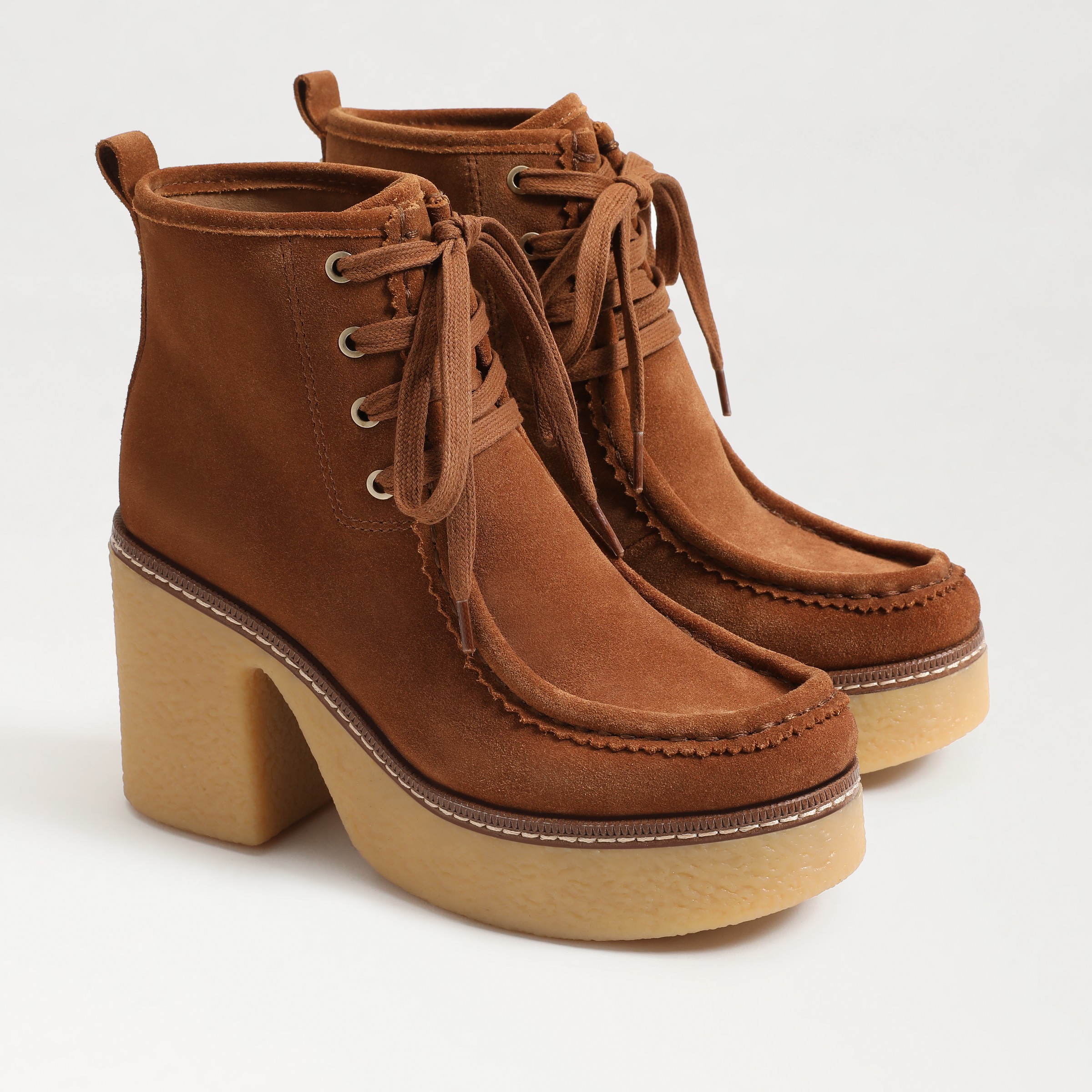 Sam Edelman Shaw Lace Up Bootie Frontier Brown