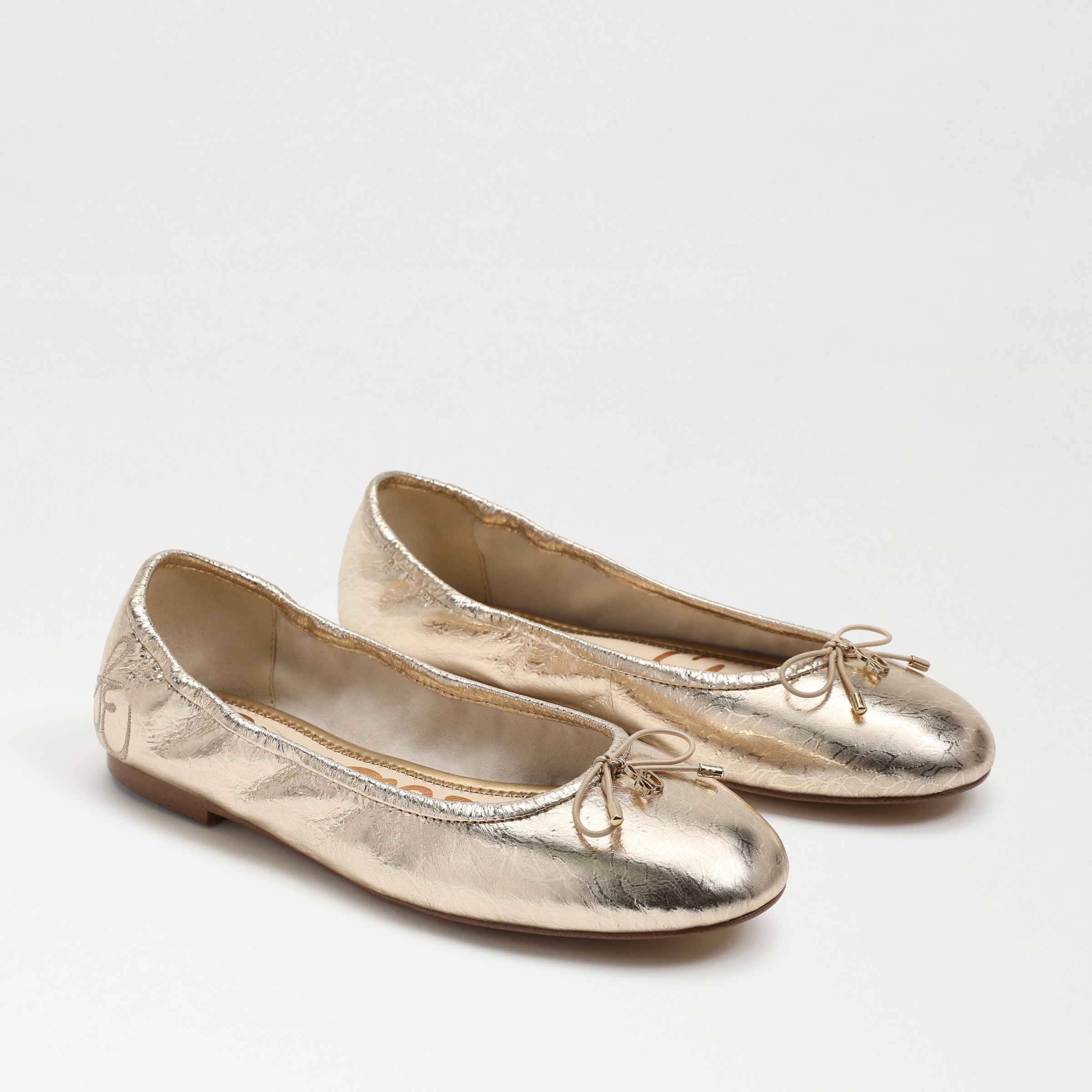 Shop Sam Edelman Felicia Ballet Flat Gold Leaf Leather