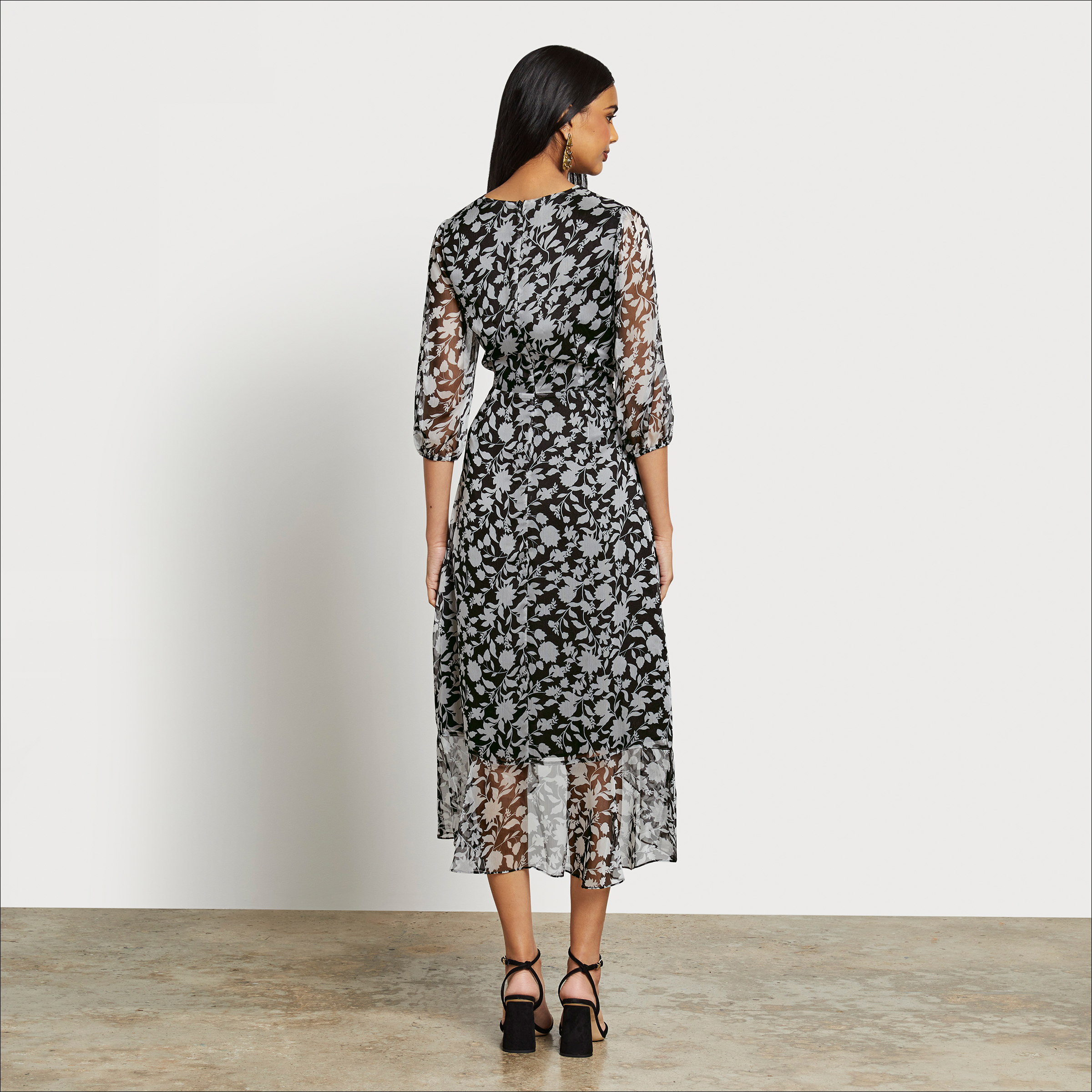 Sam Edelman Long Sleeve Floral Midi 