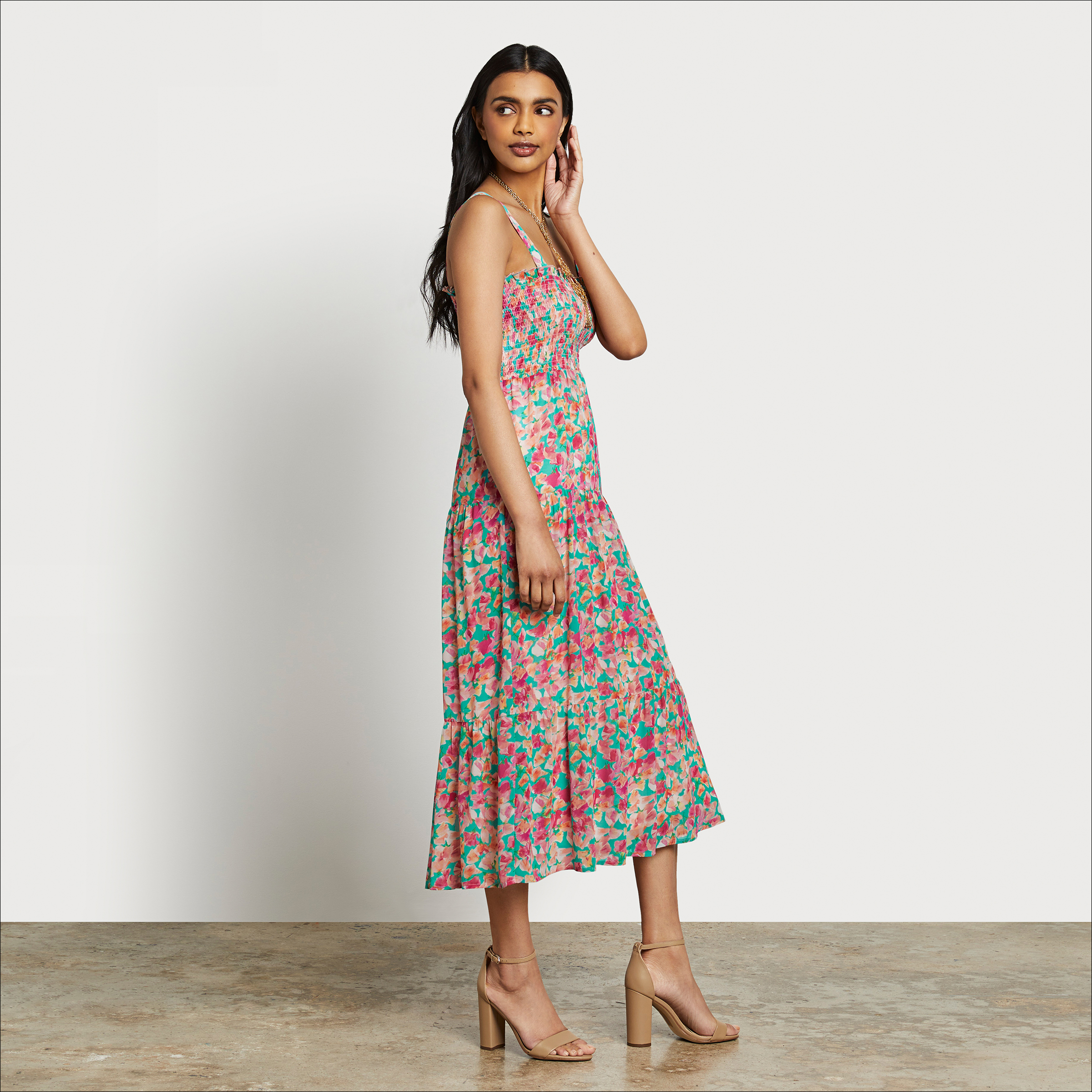 Sam Edelman Smock Floral Midi Dress | Accessories Dresses and 