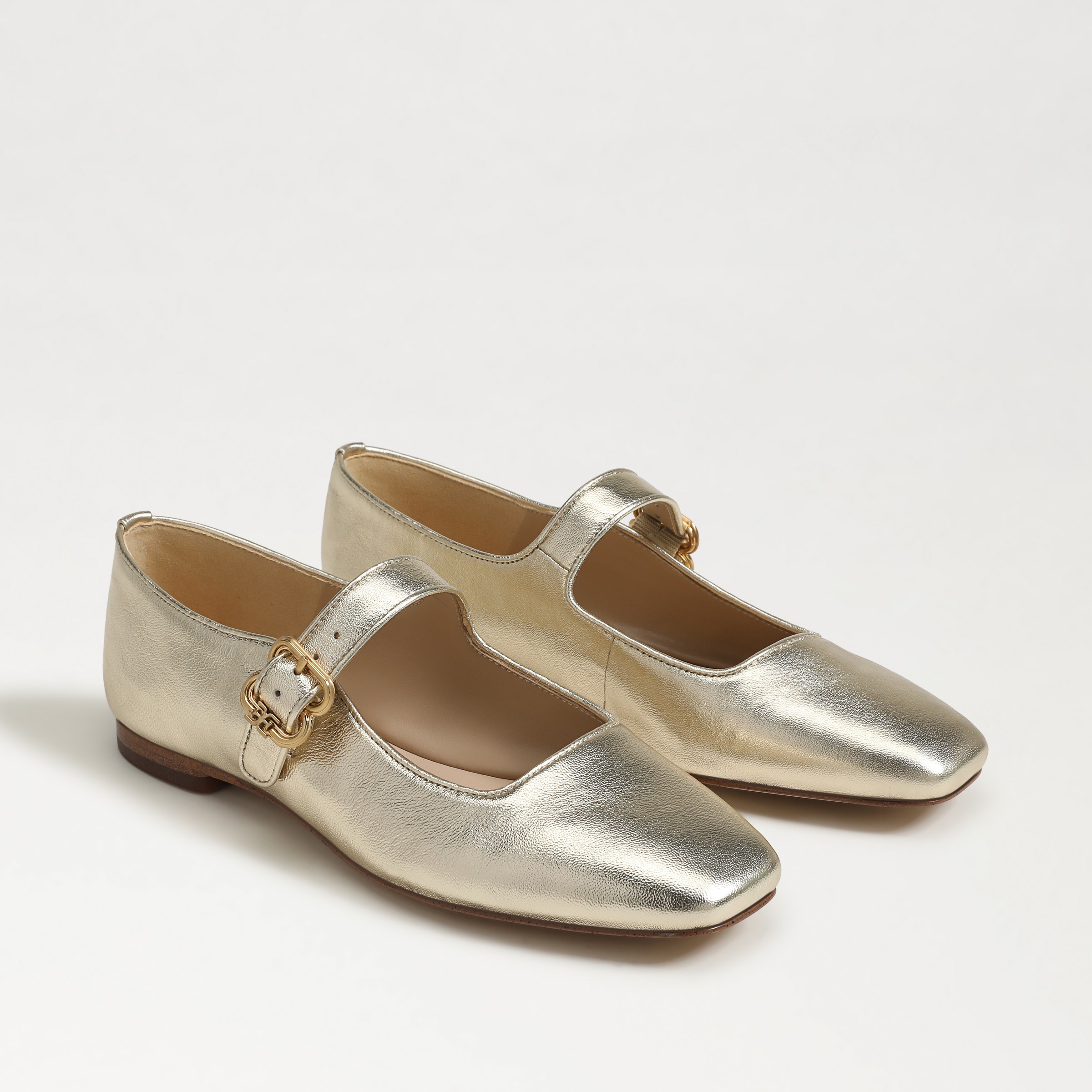 Sam Edelman Michaela Mary Jane Flat Gold Leaf In Gold