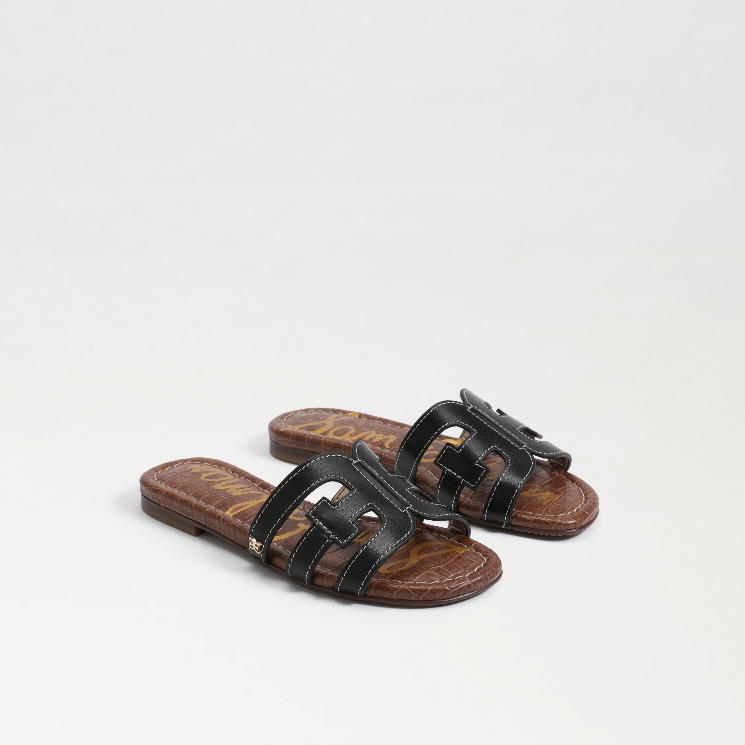 Shop Sam Edelman Kids' Bay Slide Sandal Black Leather