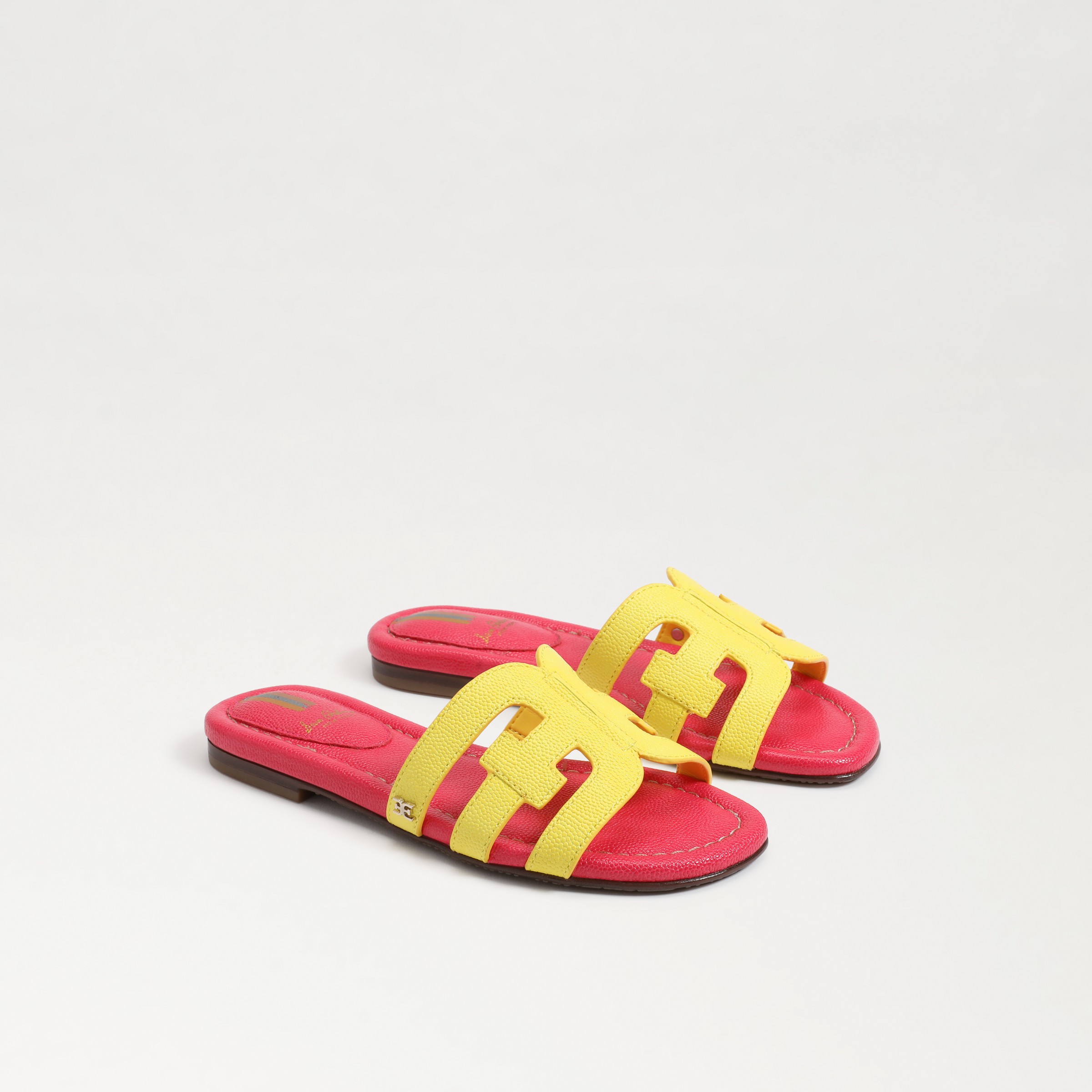 Shop Sam Edelman Kids' Bay Slide Sandal Mimosa Yellow/ Ultra Fuscia