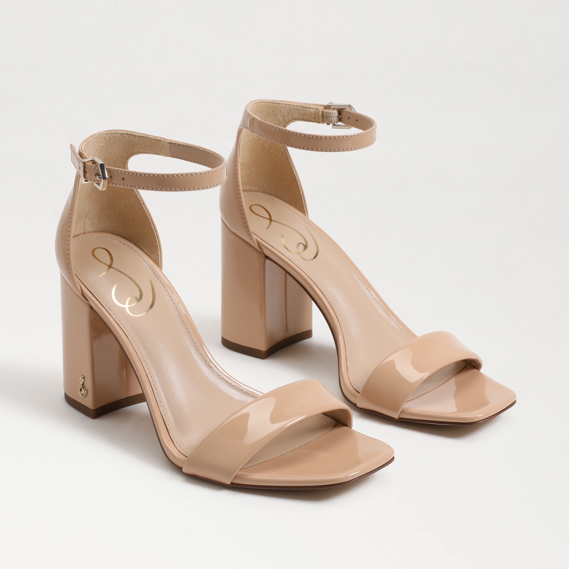 Sam Edelman Daniella Womens Leather Ankle Dress Sandals In Beige