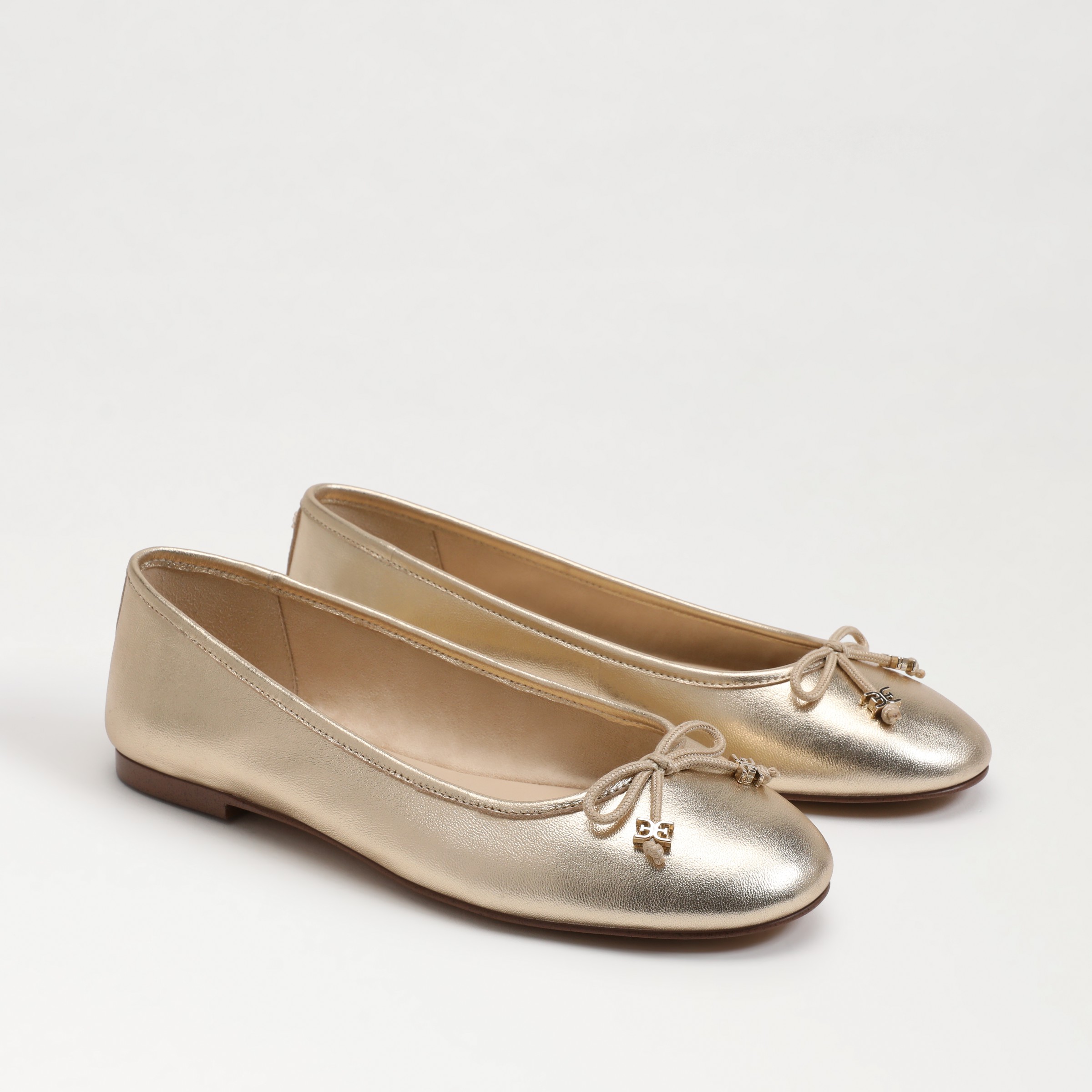 Shop Sam Edelman Felicia Luxe Ballet Flat Gold Leaf Leather