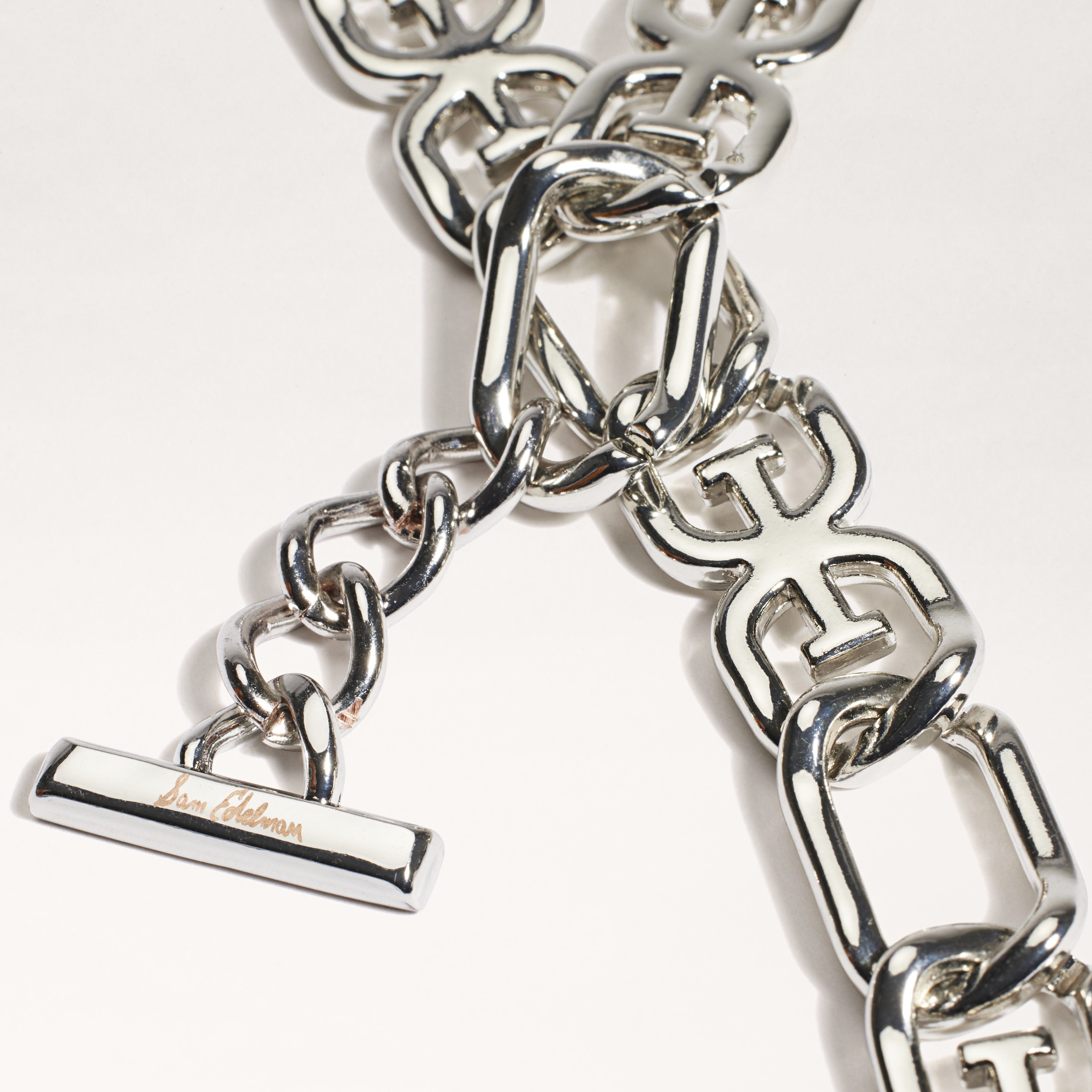 Sam Edelman Double E Logo Chain Belt