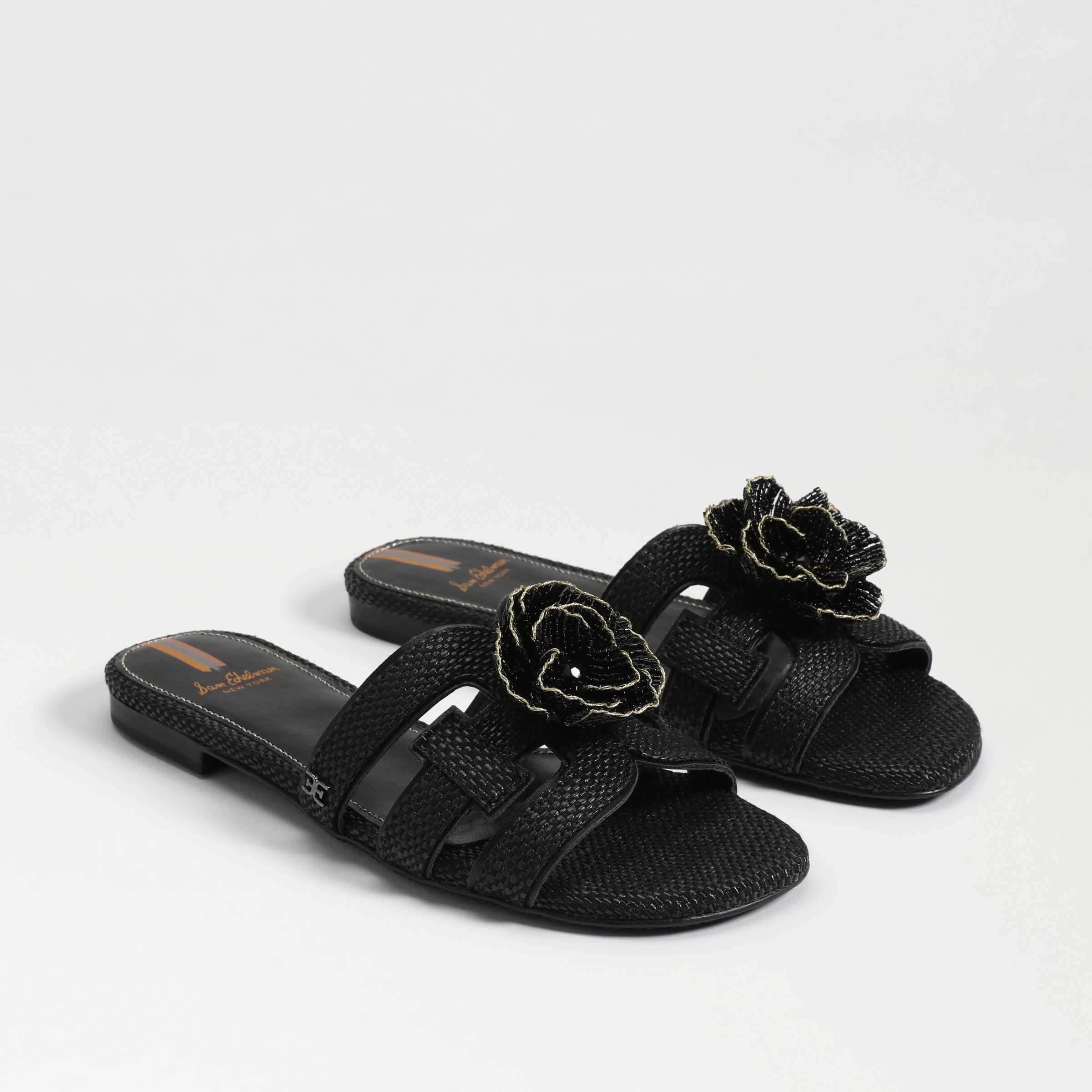 Sam Edelman Bay Flora Cutout Slide Sandal In Black